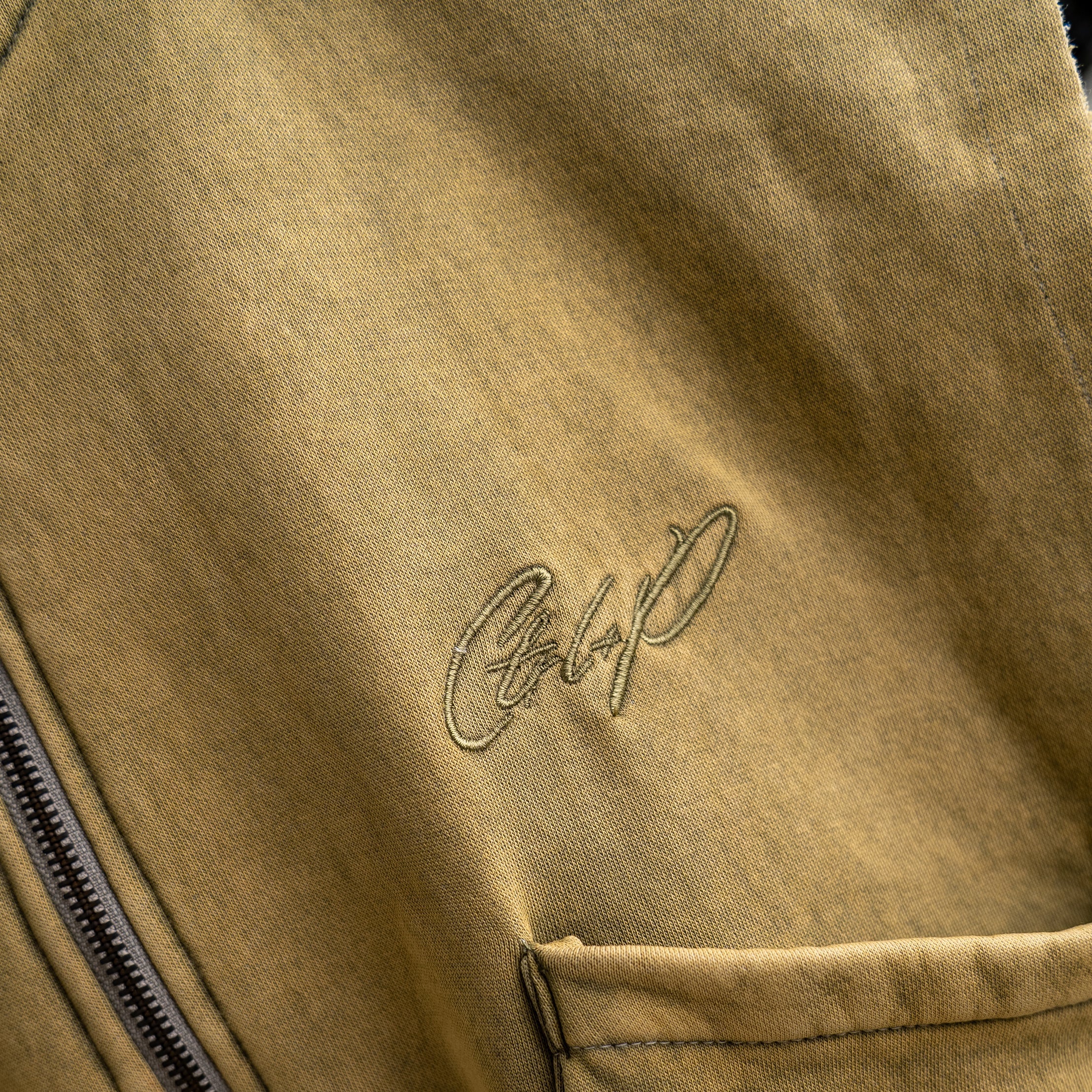 Ctrl+P Acid Washed Half Jacket, worn