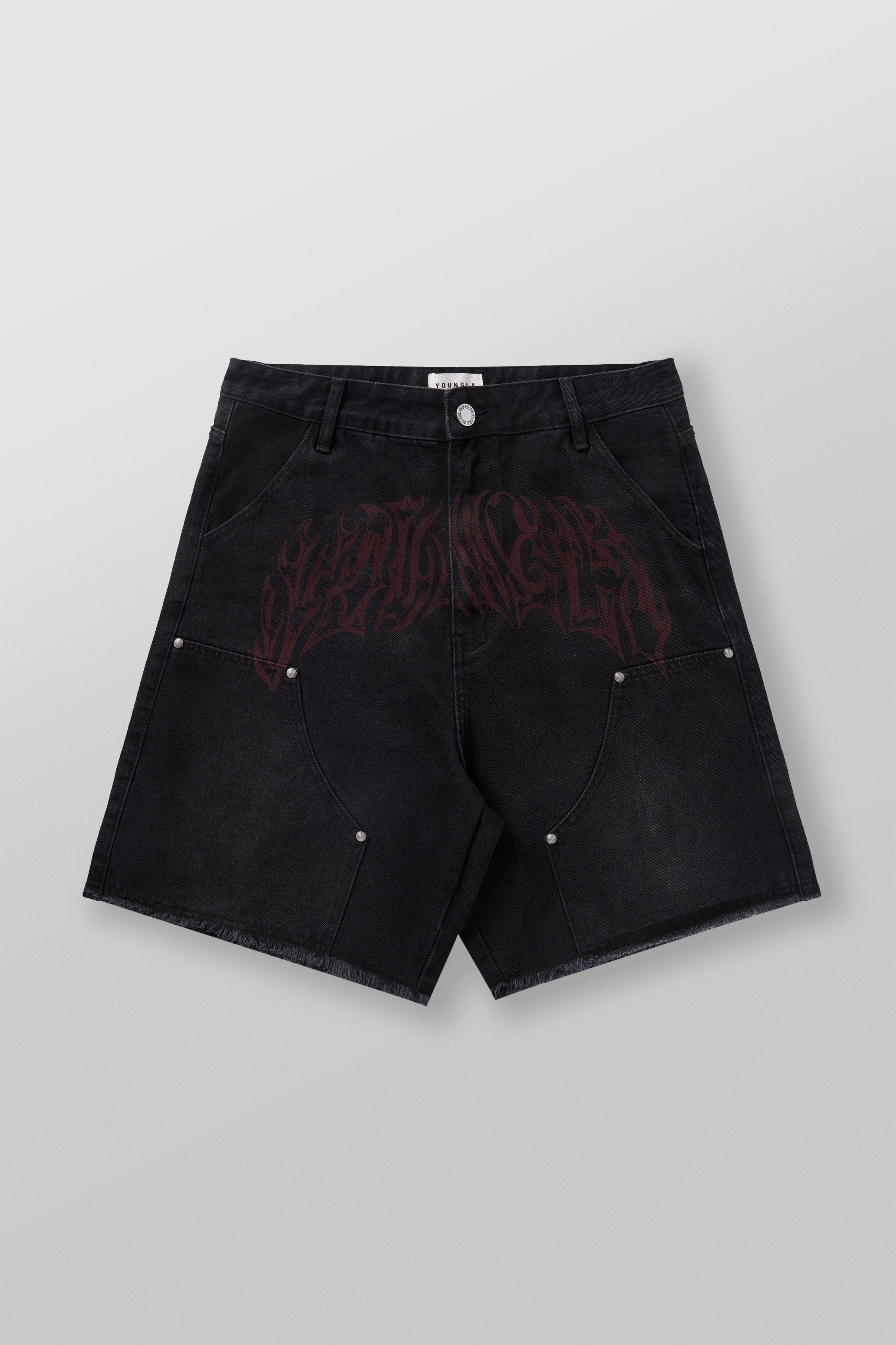 YoungLA 6007 - Gangsta Jorts Black Wash