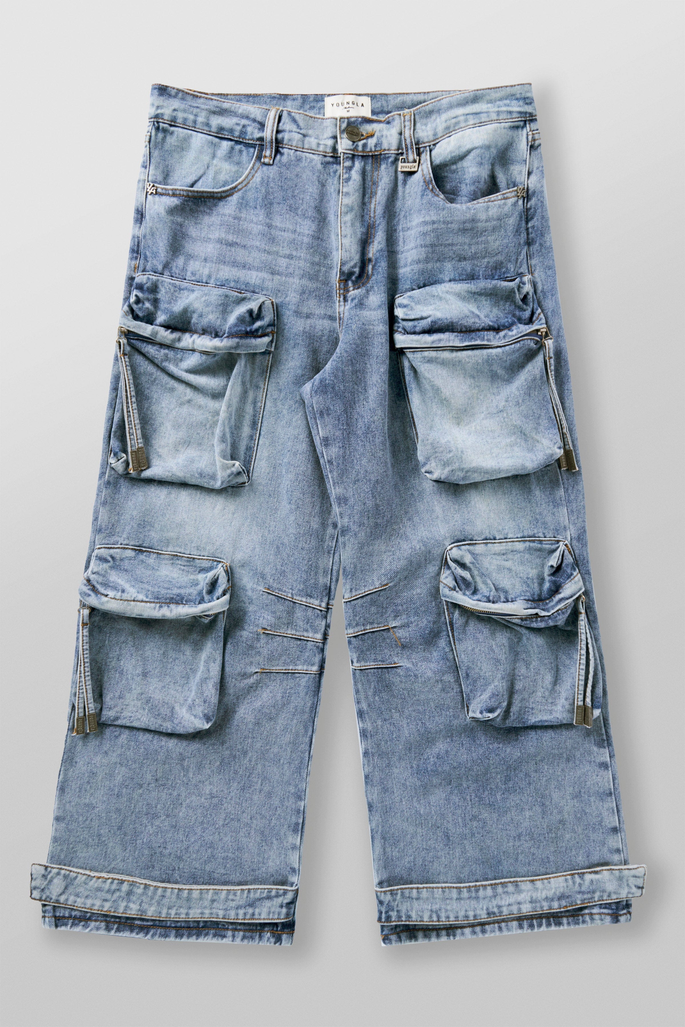 YoungLA 6021 - 8 Pocket Jeans Blue Wash