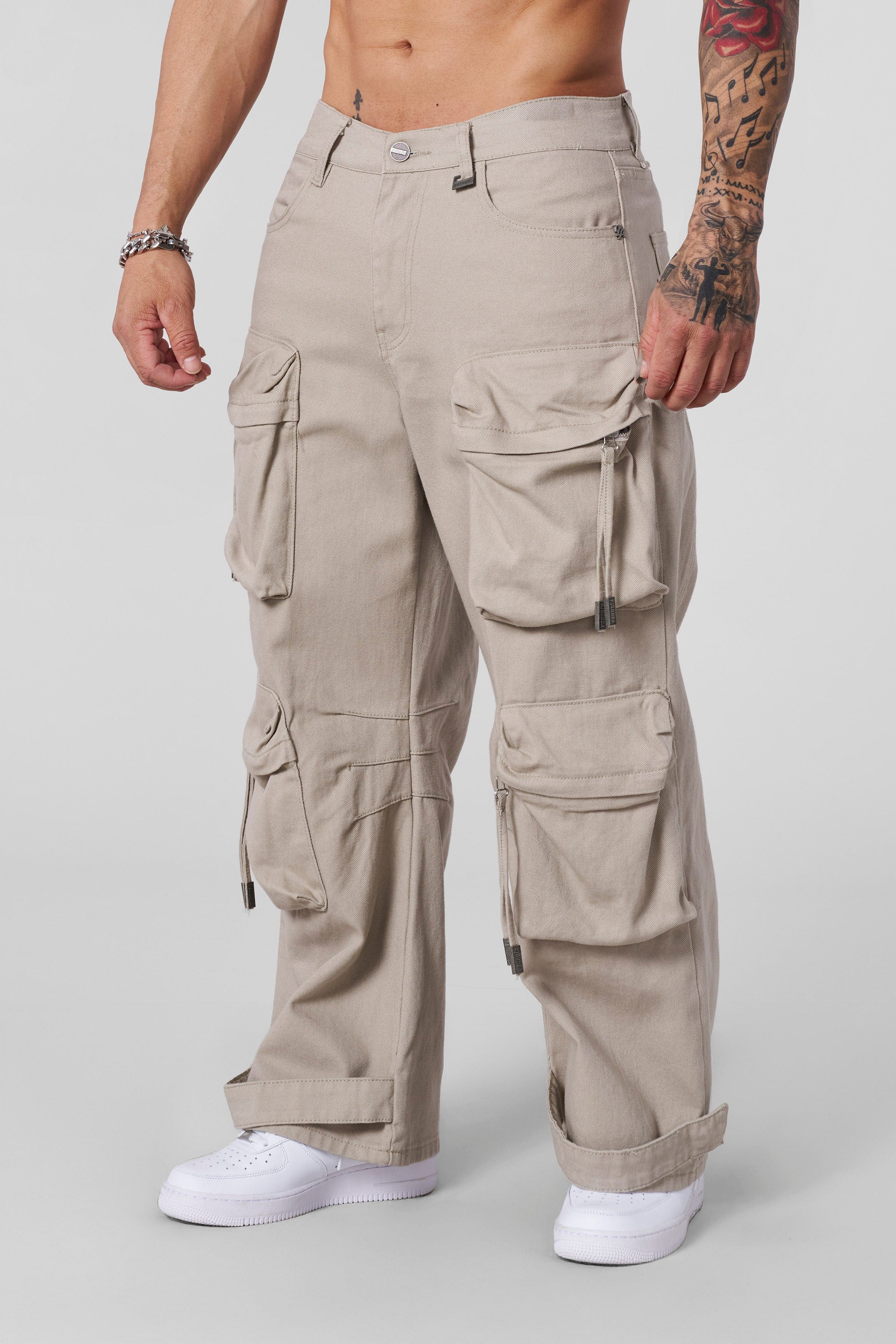 YoungLA 6021 - 8 Pocket Jeans Muted Khaki
