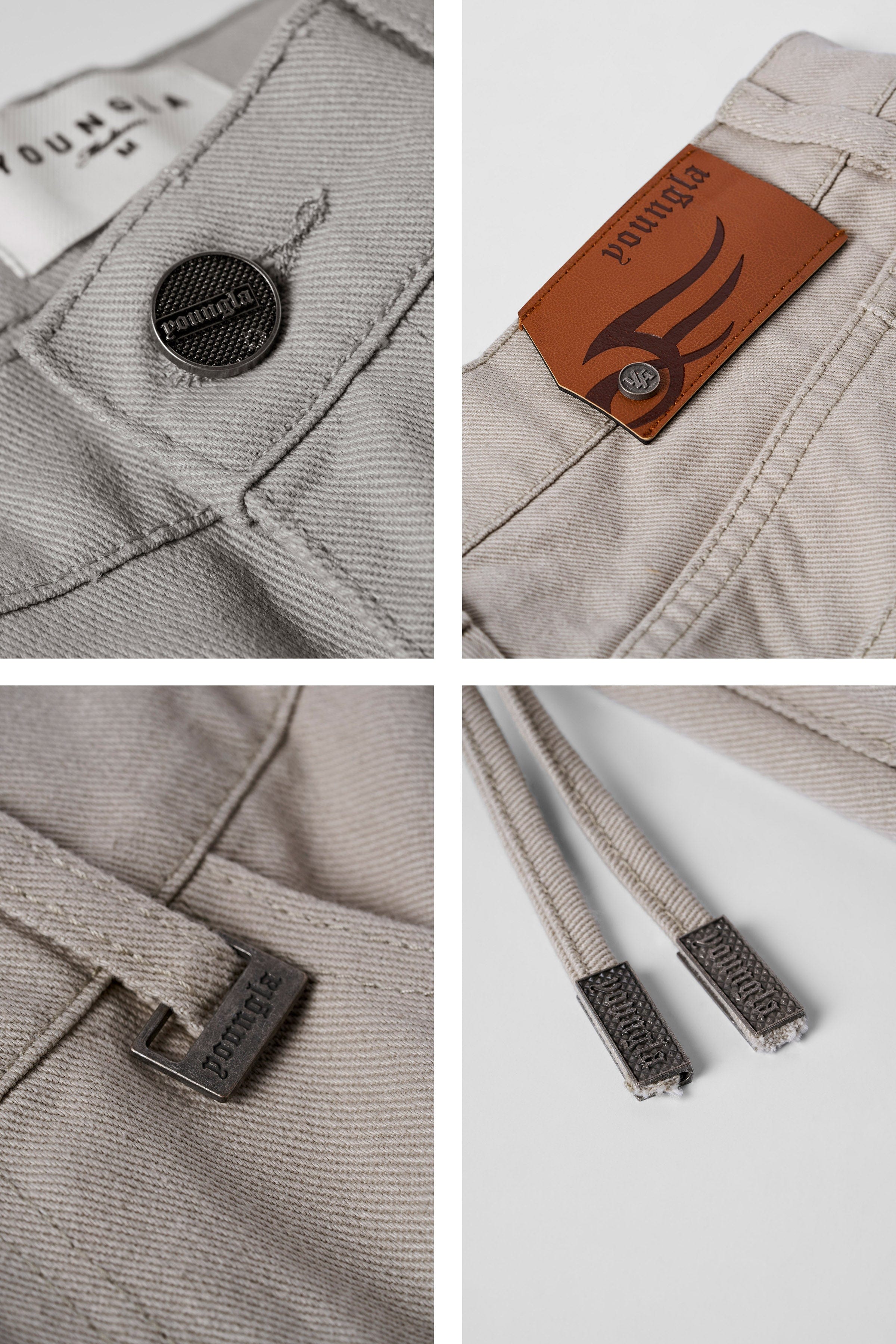 YoungLA 6021 - 8 Pocket Jeans Muted Khaki