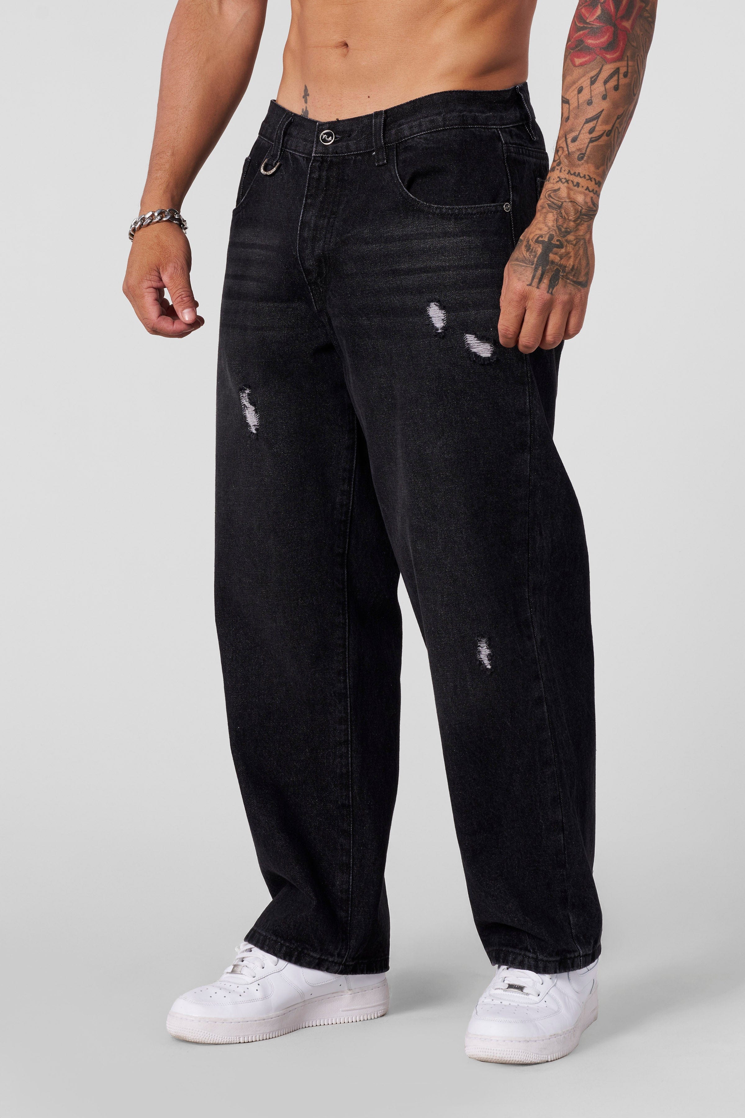 YoungLA 6037 - Loose Essential Jeans Black Wash