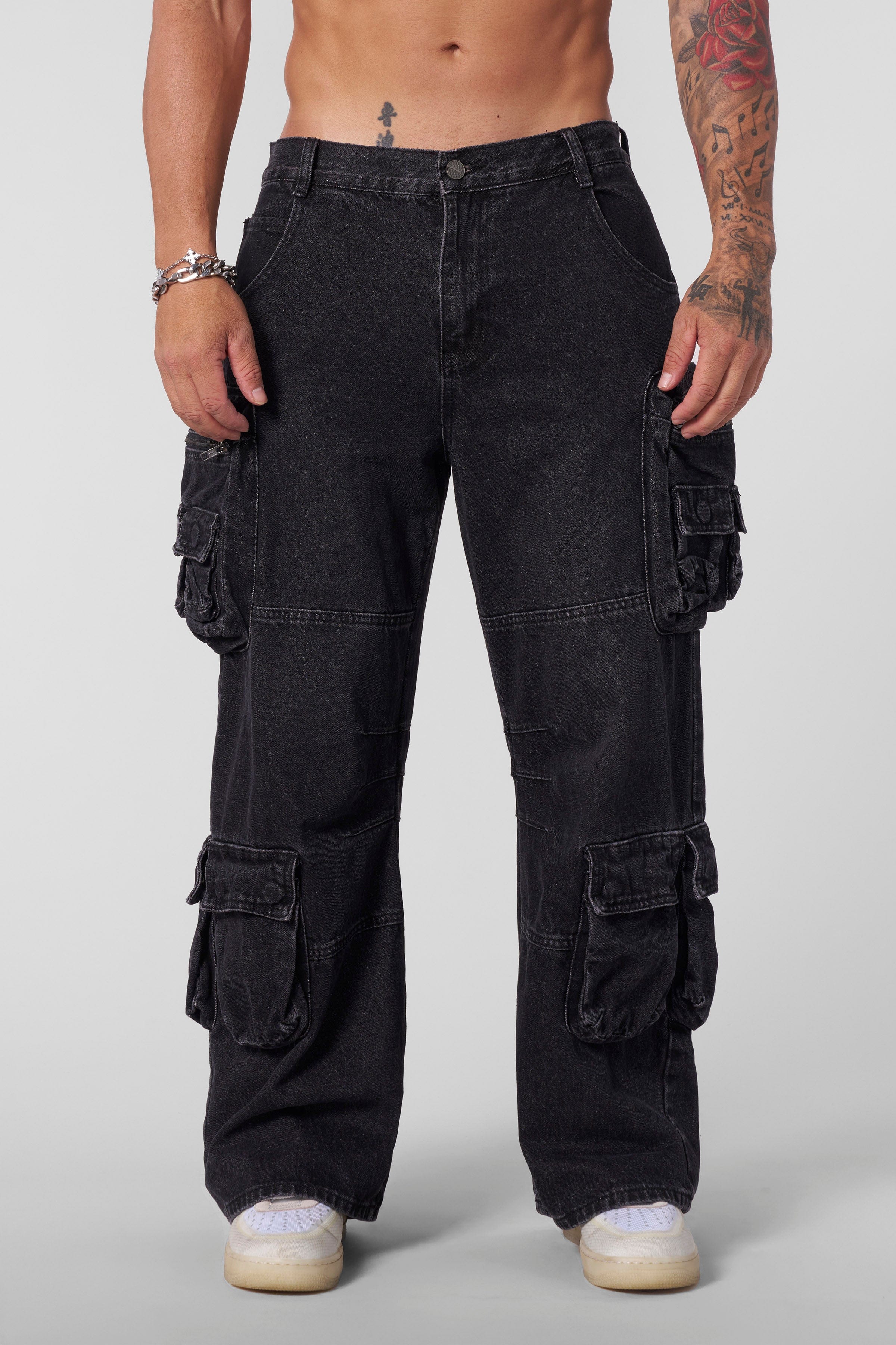 YoungLA 6044 - Stacked Jeans Black Wash