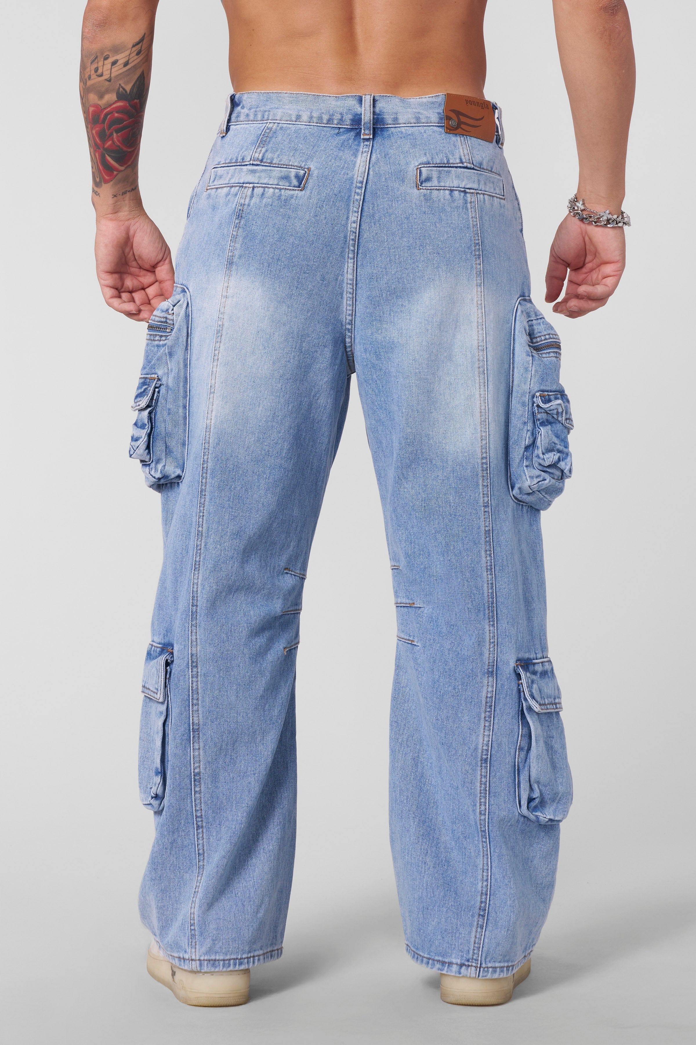 YoungLA 6044 - Stacked Jeans Blue Wash