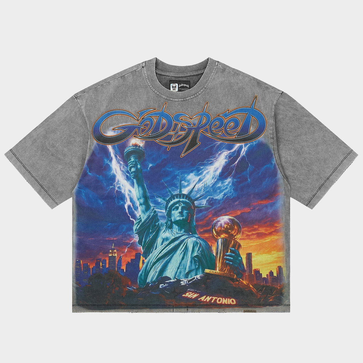 Godspeed Liberty Reigns T-Shirt (Grey Wash)