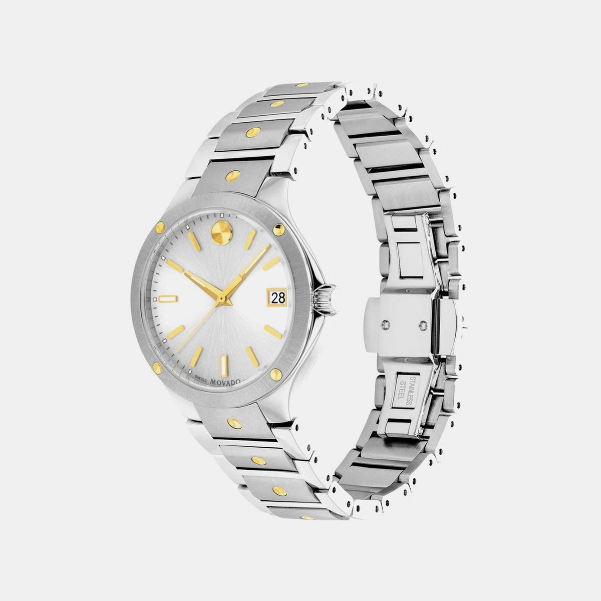 Movado Se Women Quartz Silver Dial Analog Stainless Steel Watch 607516