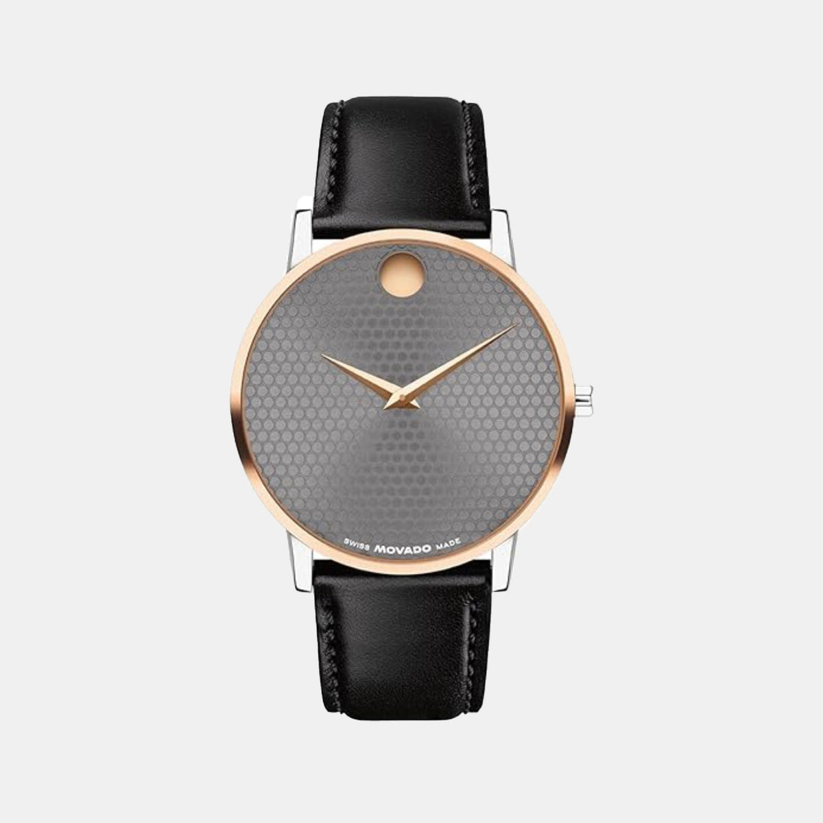 Movado Museum Classic Men Quartz Grey Dial Analog Stainless Steel Watch 607999