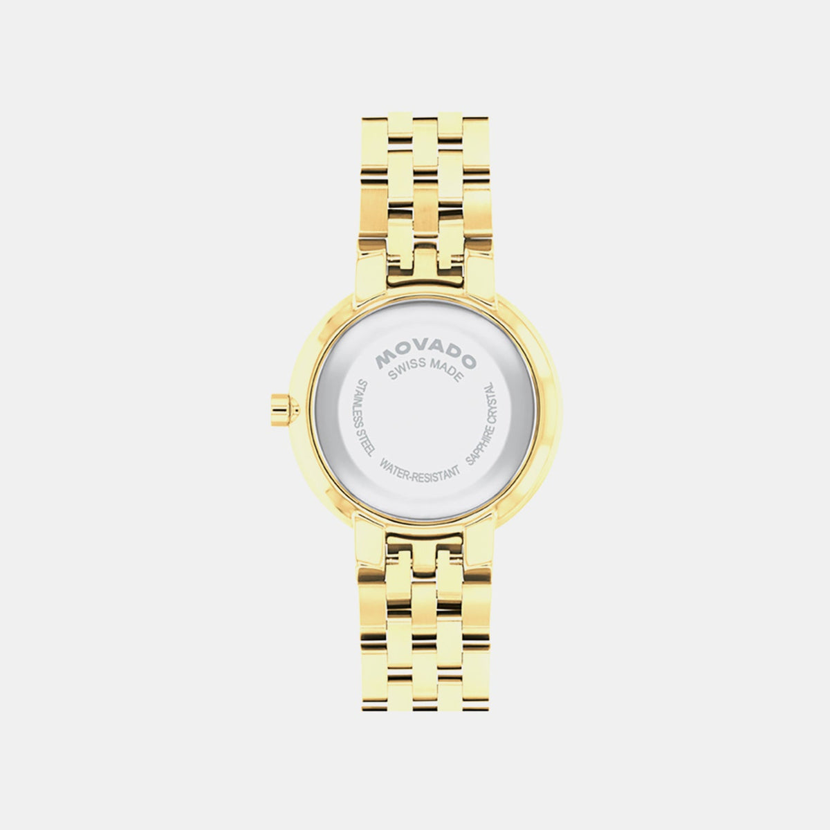 Movado Museum Classic Women Quartz Yellow Dial Analog Stainless Steel Watch 608009