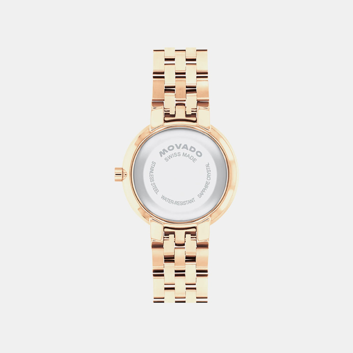 Movado Museum Classic Women Quartz Rose Gold Dial Analog Stainless Steel Watch 608014