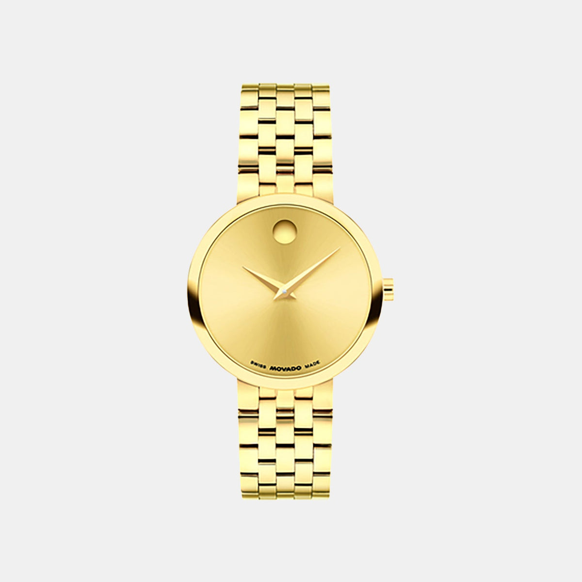 Movado Museum Classic Women Quartz Gold Dial Analog Stainless Steel Watch 608203