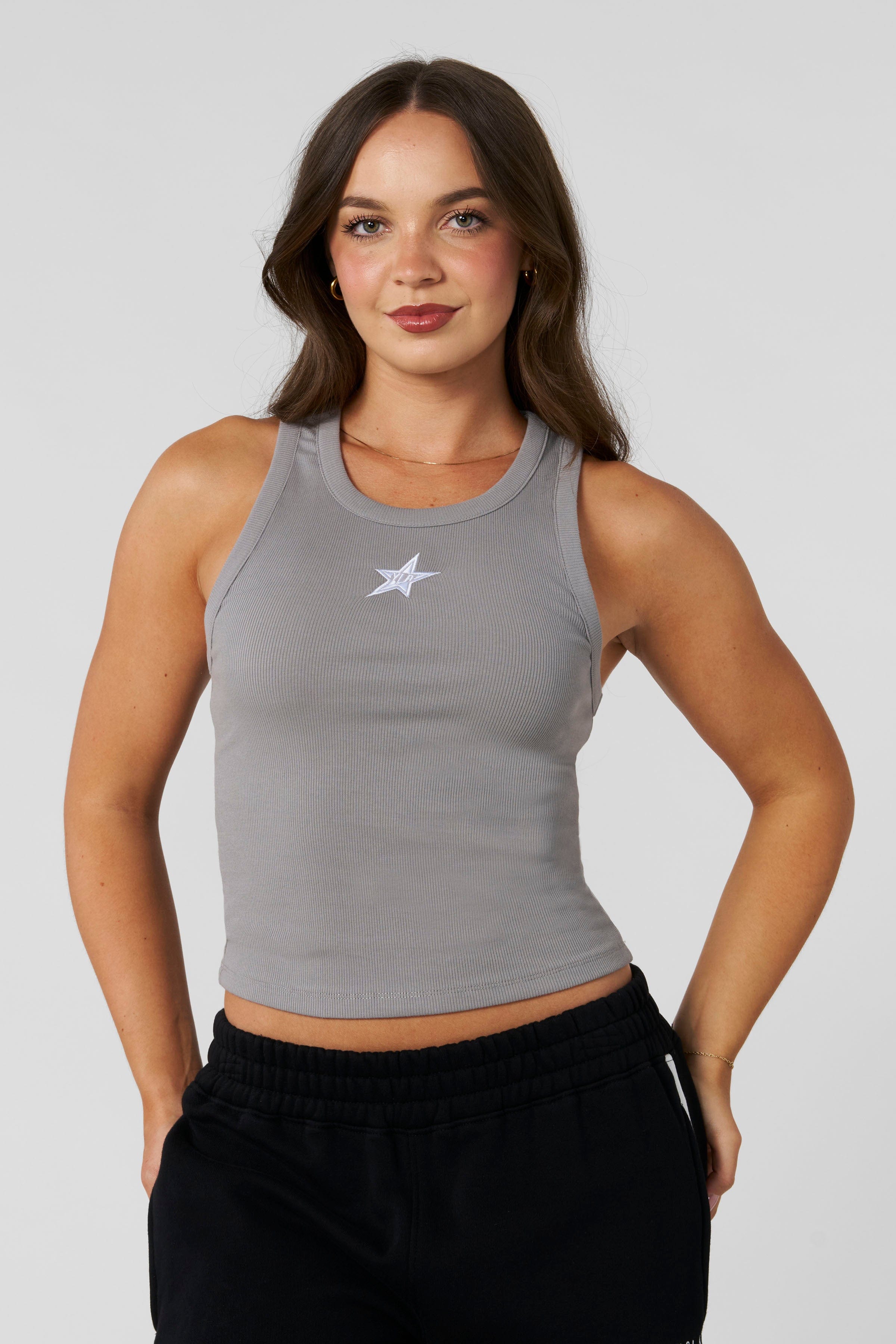 YoungLA W485 - Streak Tank top Grey