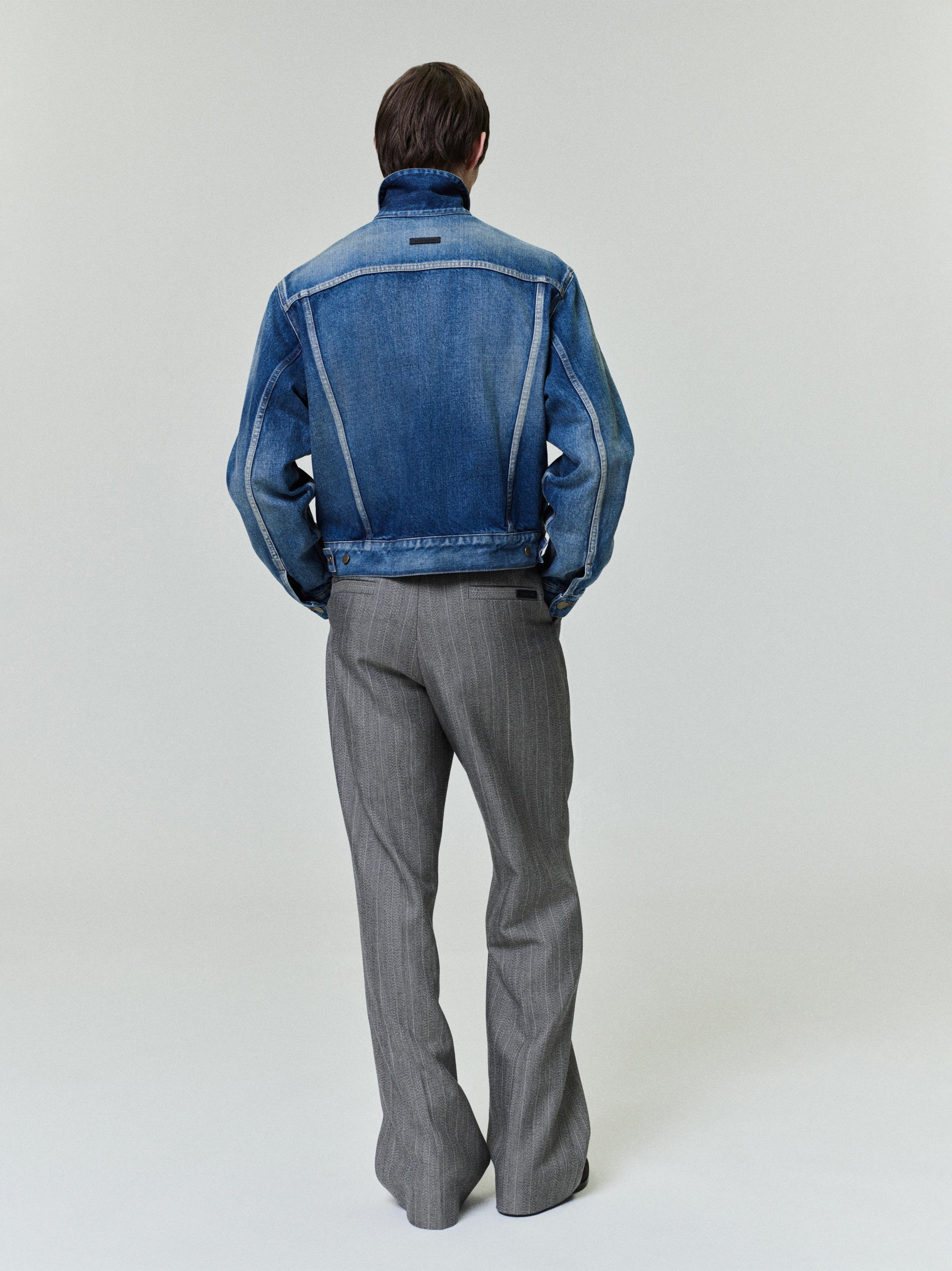 Essentials Denim Trucker Jacket Mid Indigo