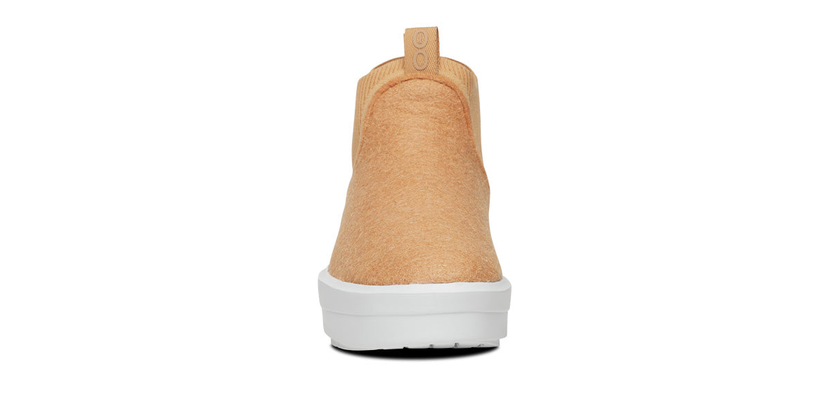 Oofos Women's Wool-Blend Boot White & Almond