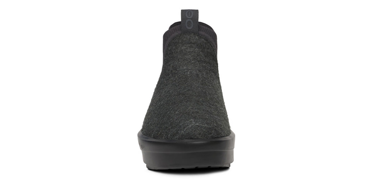 Oofos Women's Wool-Blend Boot Black & Charcoal