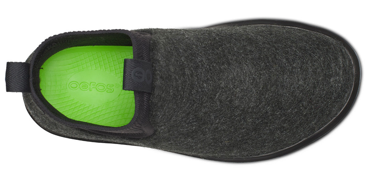 Oofos Women's Wool-Blend Boot Black & Charcoal