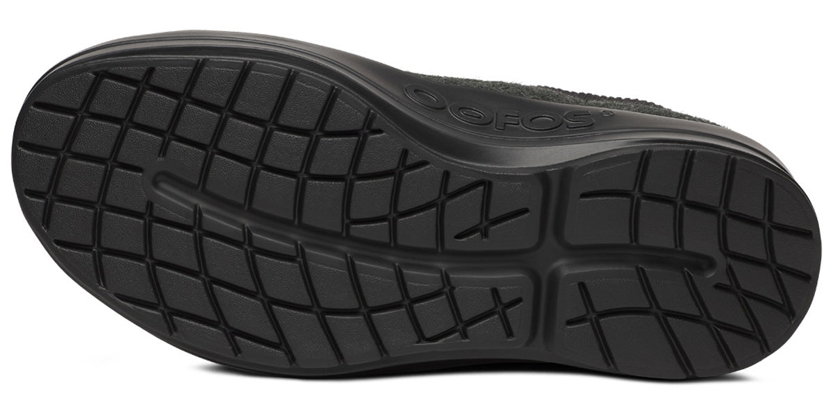 Oofos Women's Wool-Blend Boot Black & Charcoal