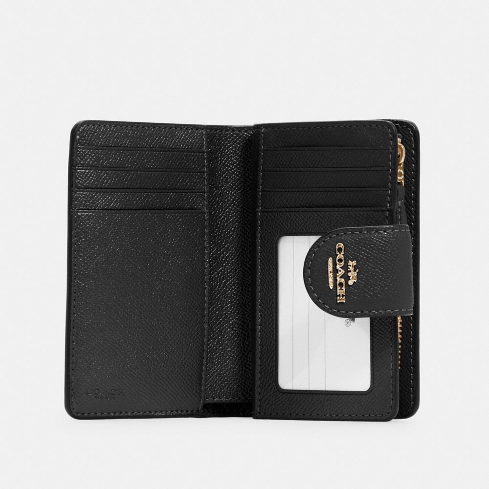 Coach Medium Corner Zip Wallet Gold Black