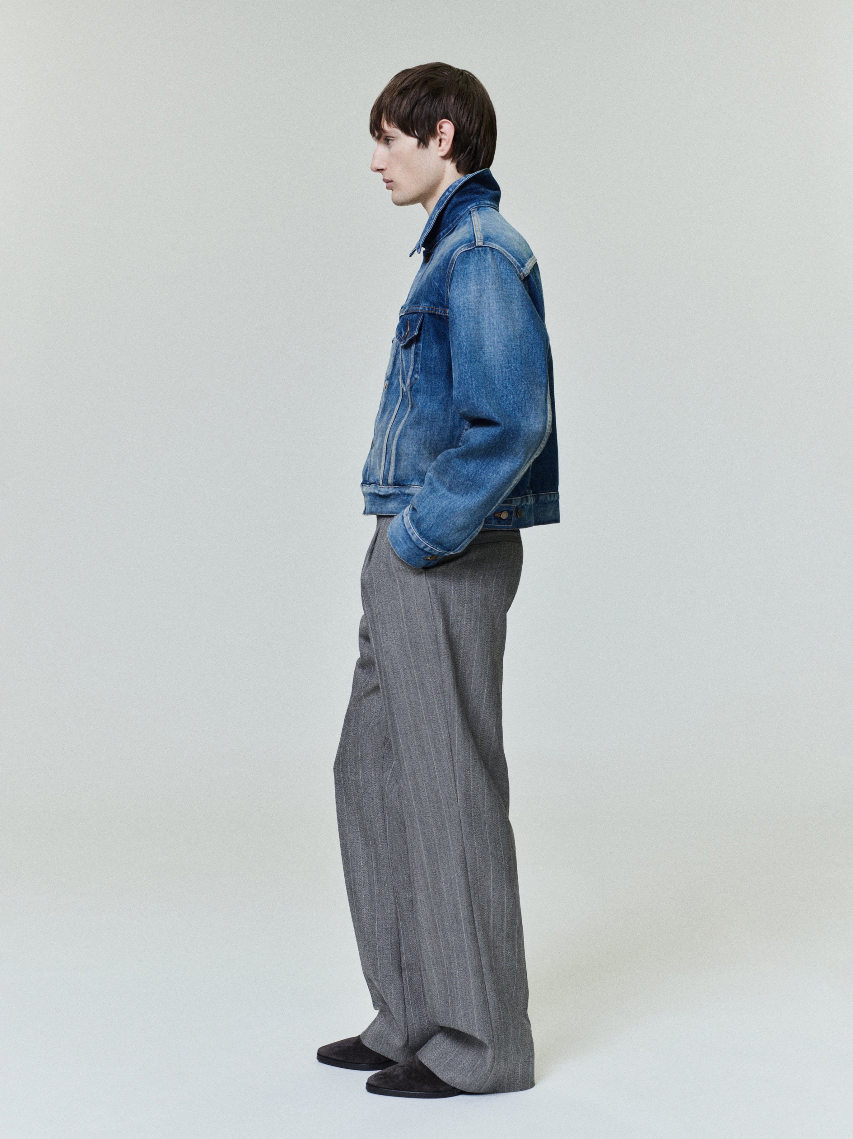 Essentials Denim Trucker Jacket Mid Indigo