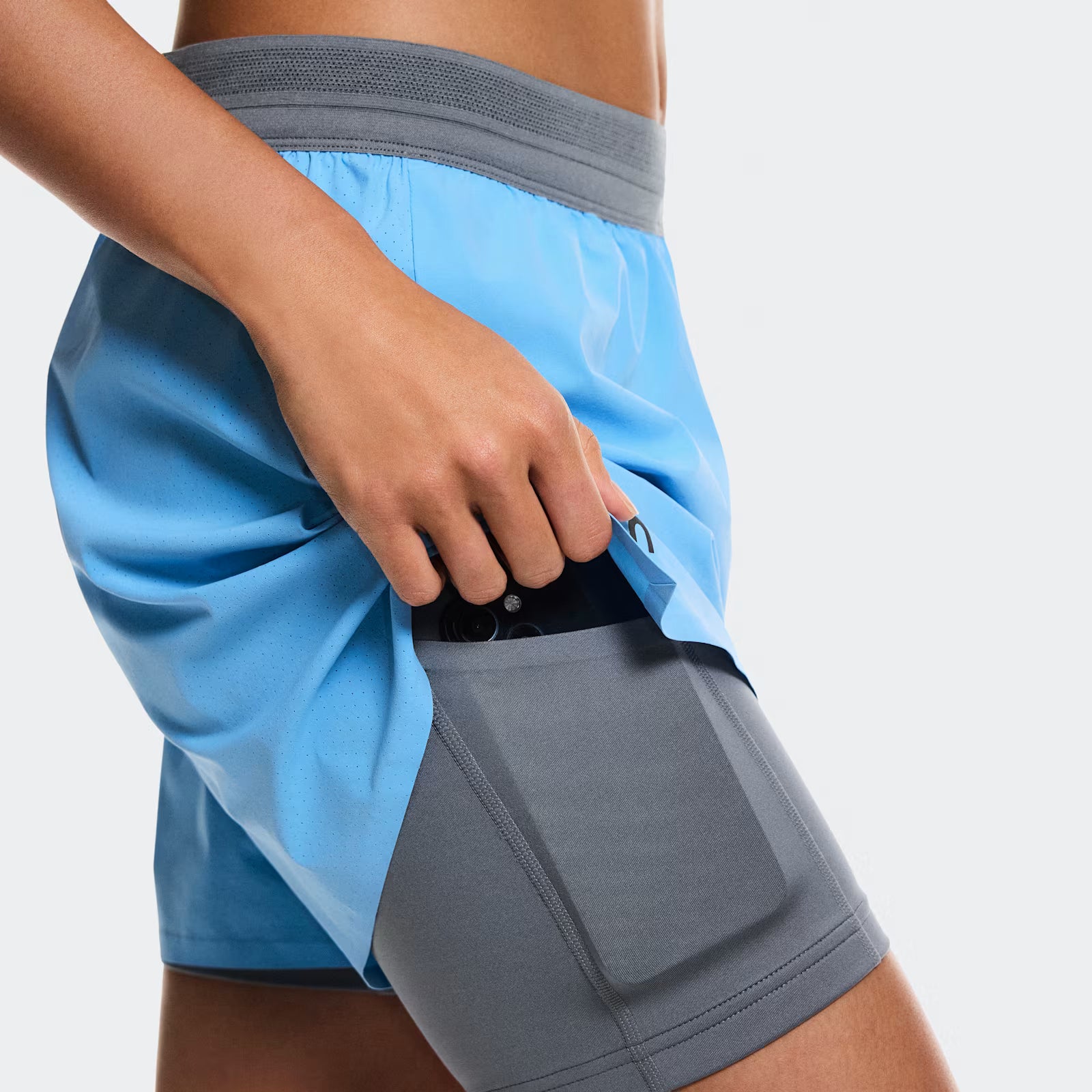 On 3" Performance 2/1 Shorts Gourami | Rock (Women'S)