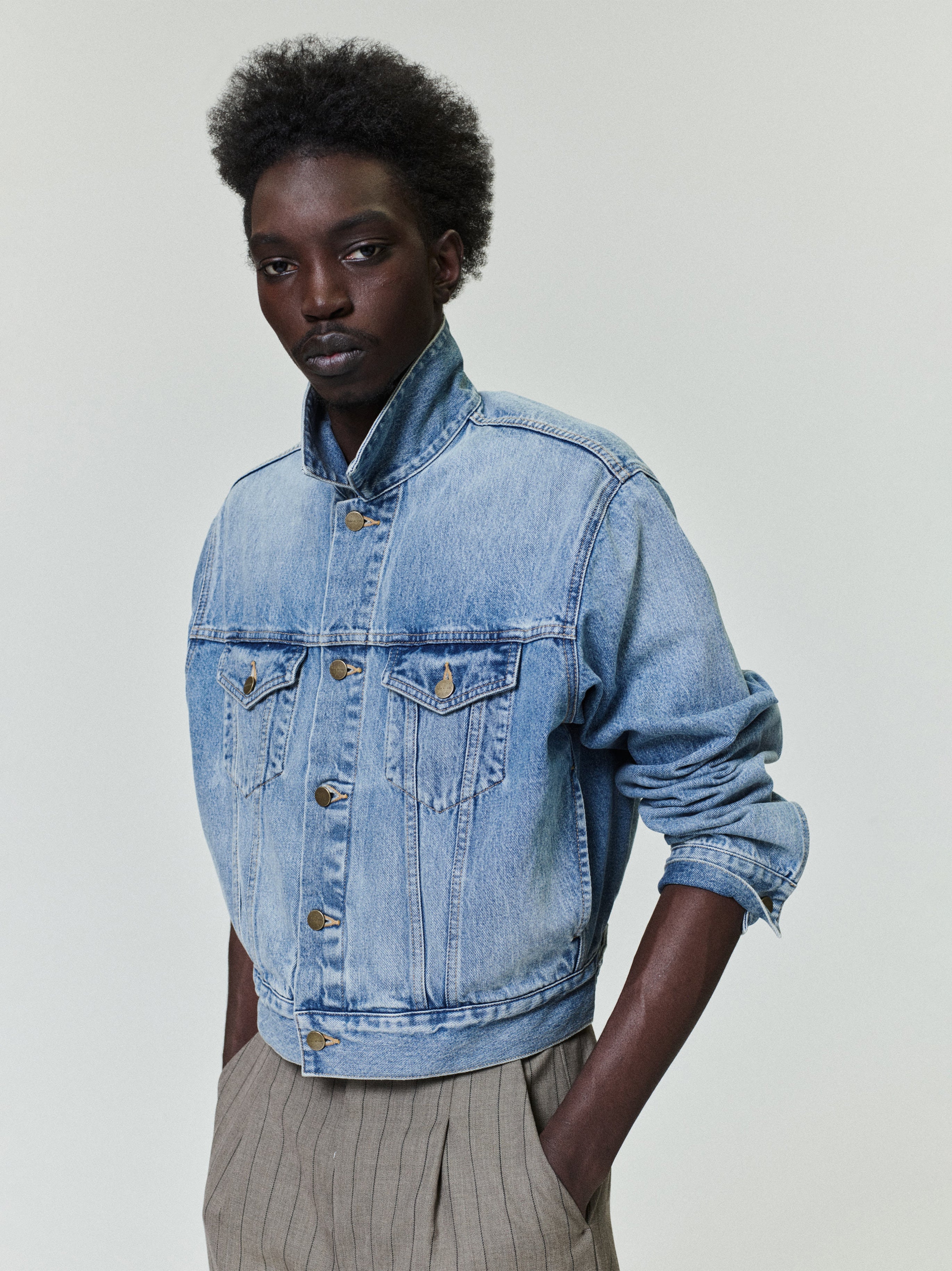 Essentials Denim Trucker Jacket Light Indigo