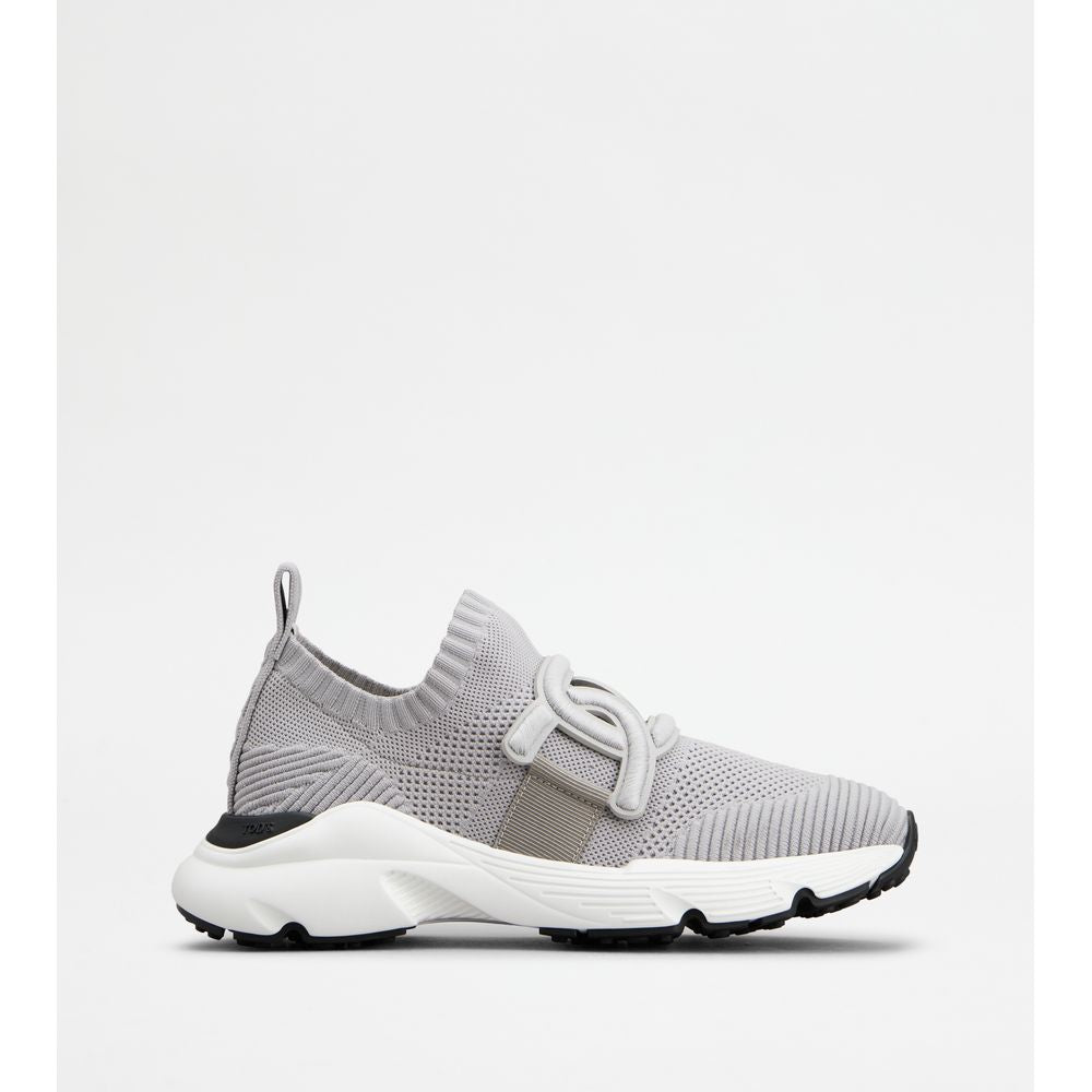 Tods Kate Slip-On Sneakers In Fabric Grey Womens