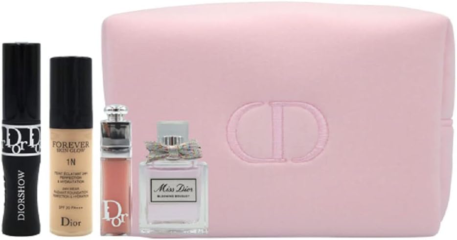 Dior Blooming Bouquet Mini Beauty Pouch Set (5ml EDT + Makeup Minis)