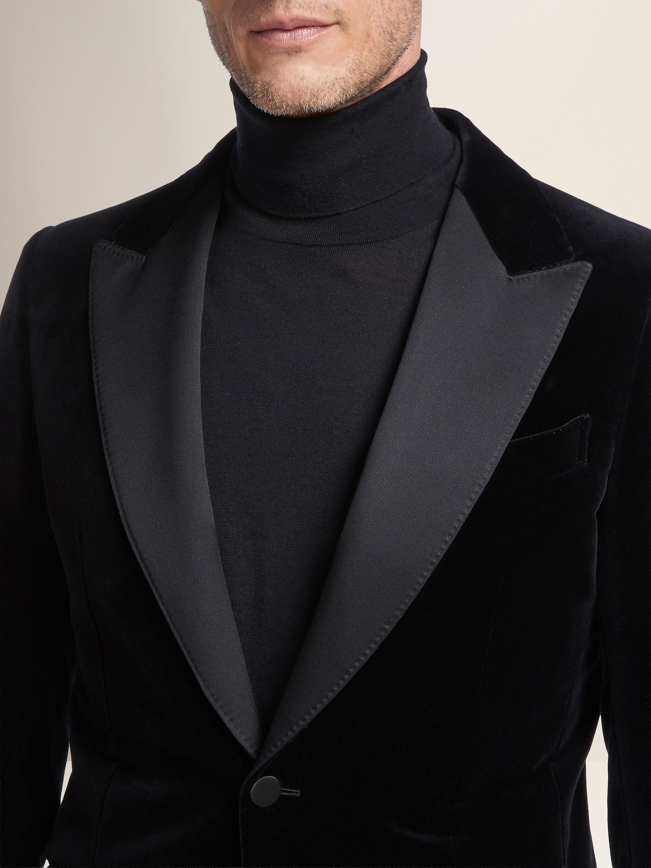 Zegna Black Cotton Evening Jacket
