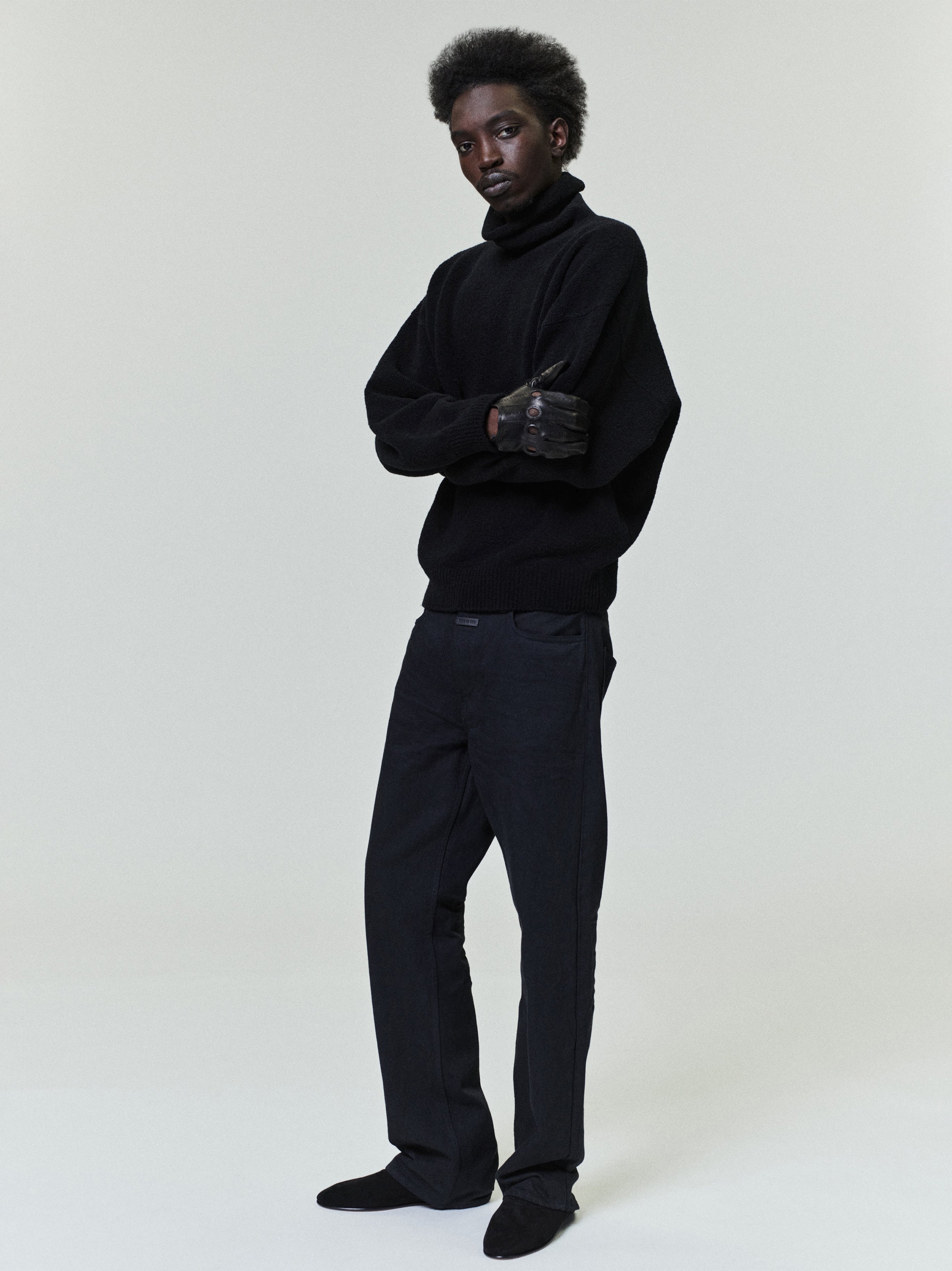 Essentials Straight 5 Pocket Jean Rinsed Black