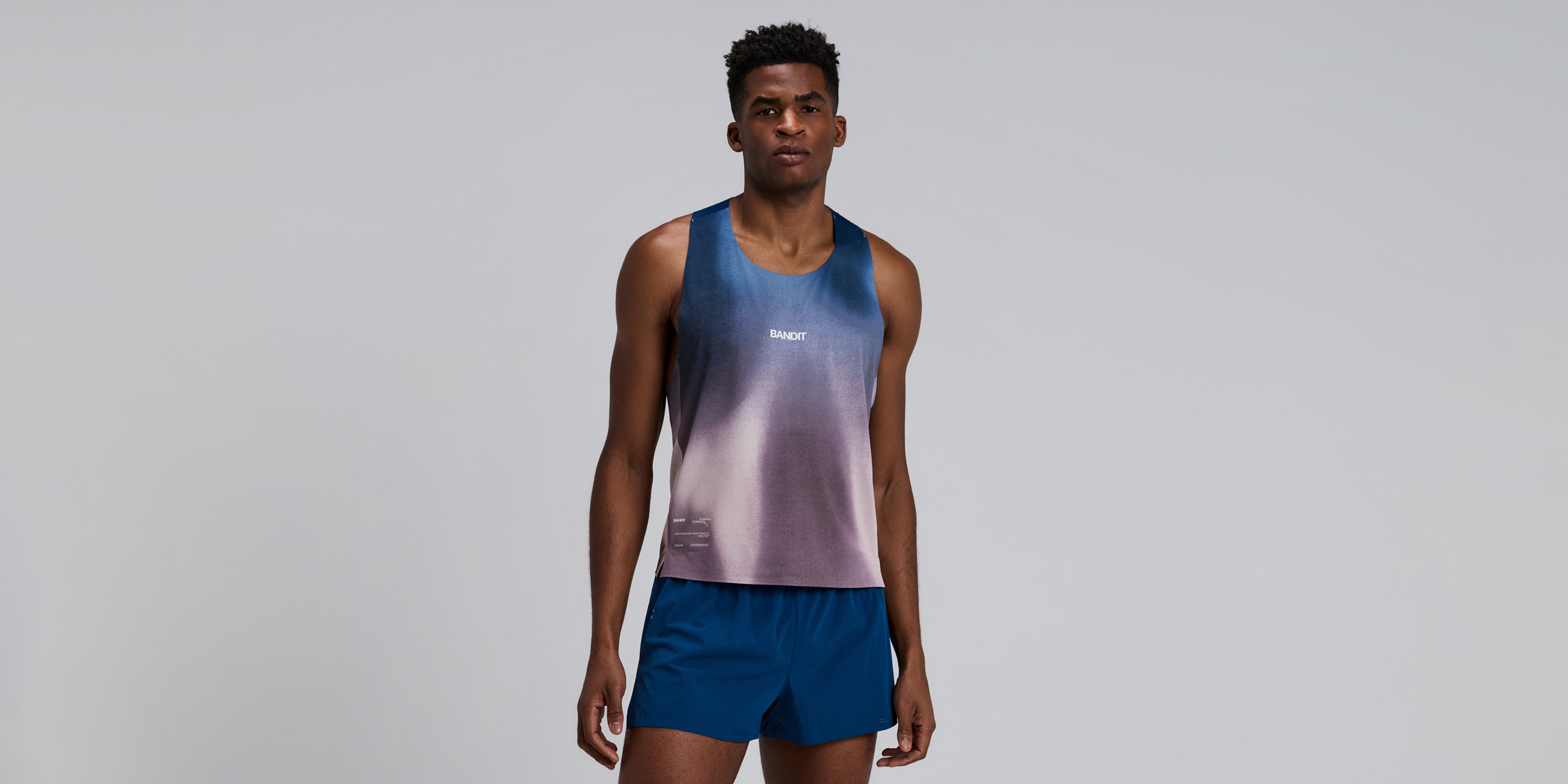 Bandit Mens Specter Shorty Race Singlet Flow State Aegean Multi