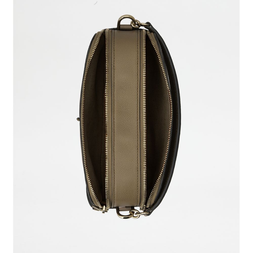 Tods T Timeless Camera Bag In Leather Mini Beige