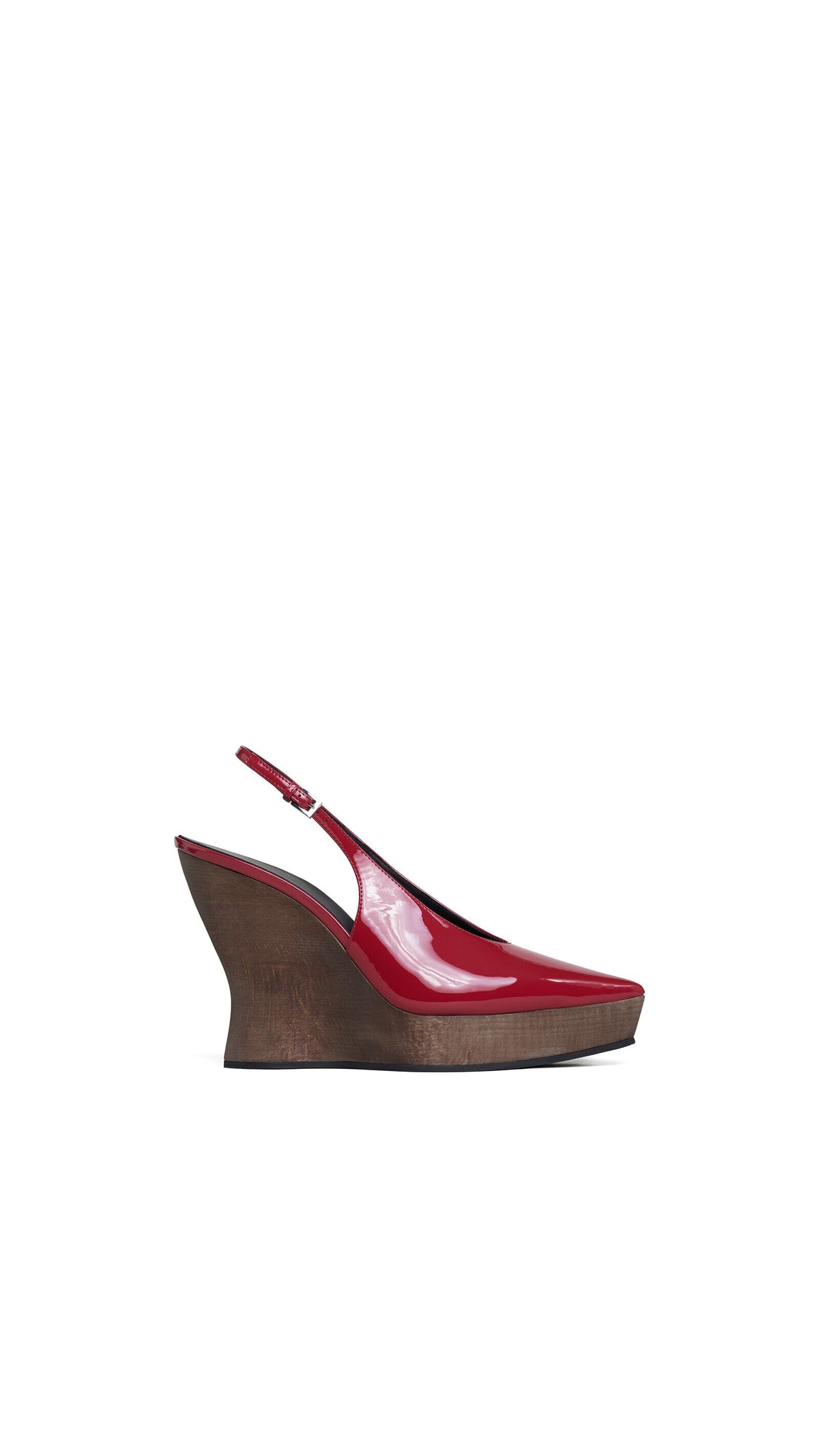 Alaïa Clogs Wedge Slingbacks In Patent Calfskin