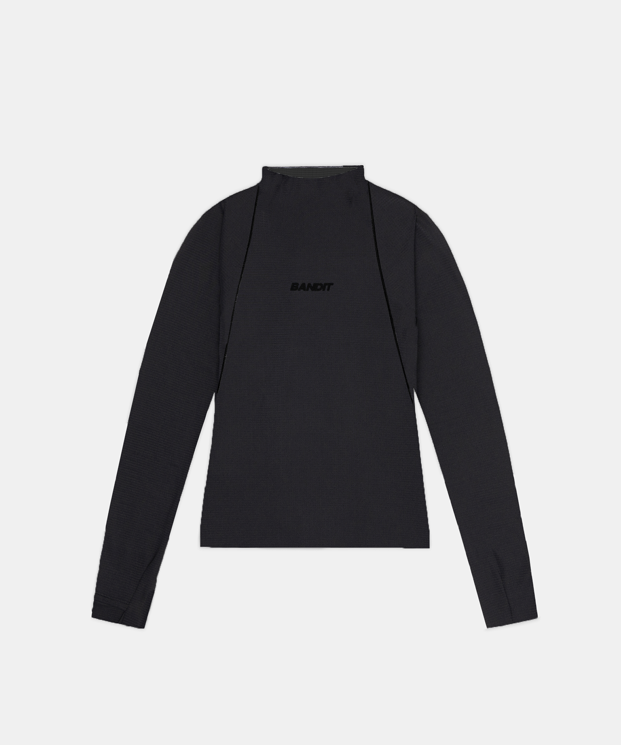 Bandit Womens Auragrid Mockneck Performance Top Black