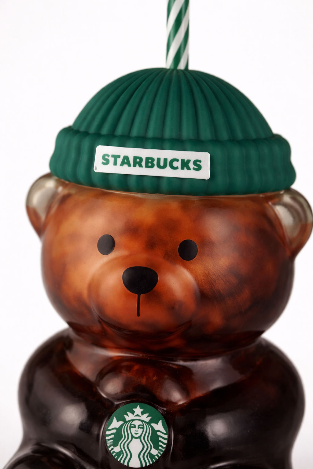 Starbucks Bear Bearista Glass Tumbler Cup