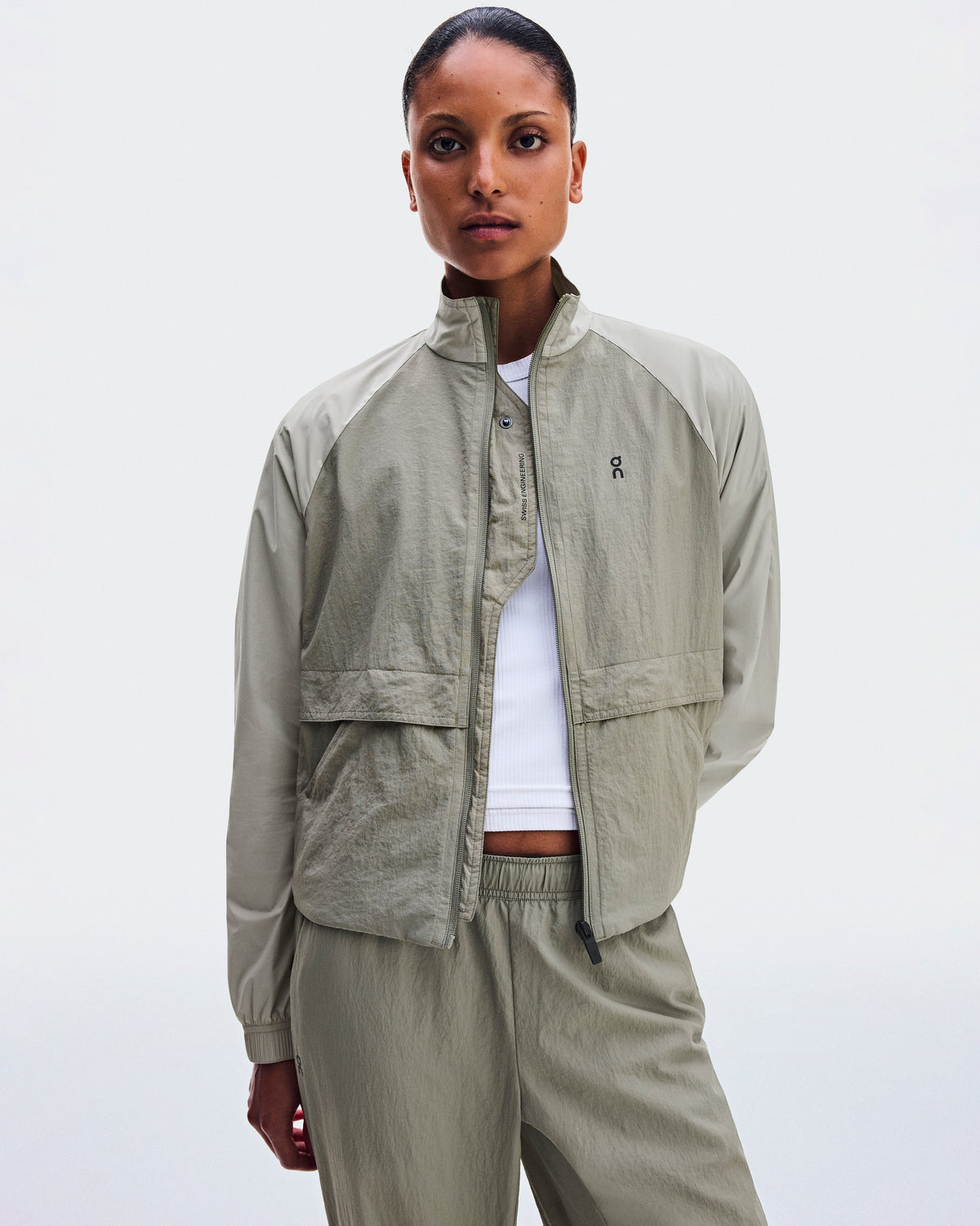 On All-Day Track Jacket Vetiver | Brume (Women'S)