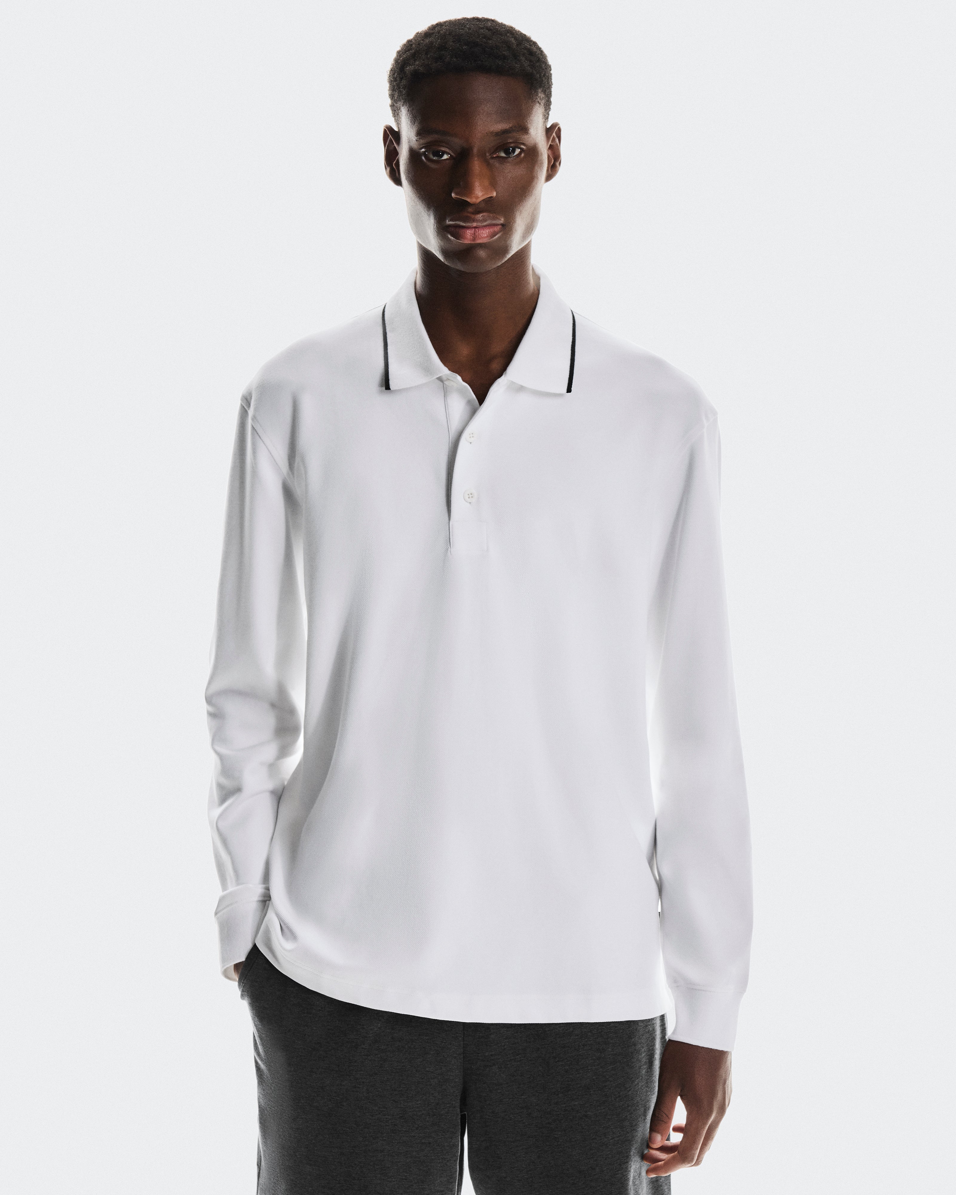 On Courtside Long-T Polo White