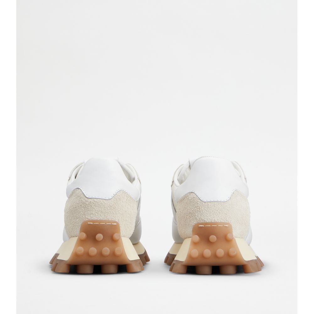 Sneakers Tods 1T In Leather And Fabric White Womens