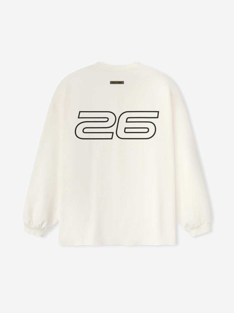 Essentials Ponte 90S Long Sleeve Tee Ivory