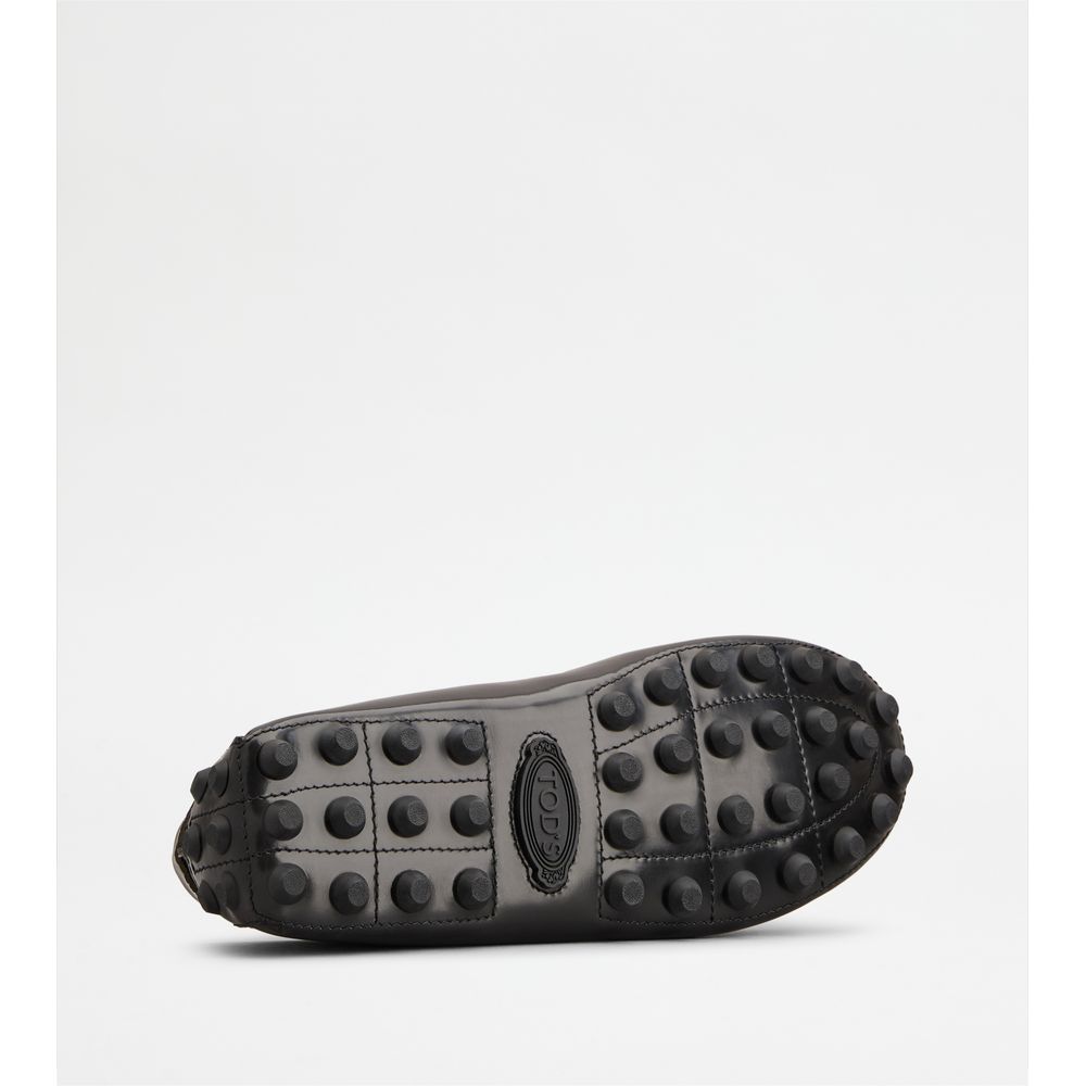 Tods Gommino Bubble Loafers In Leather Grey Mens