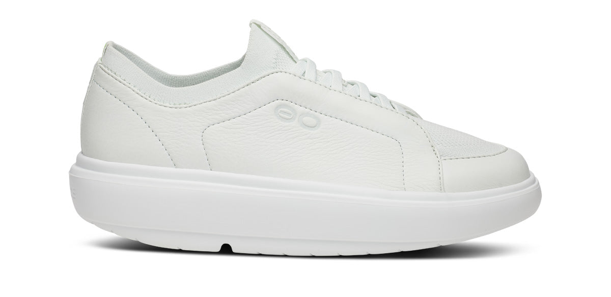 Oofos Women's Slip-On Leather Shoe White