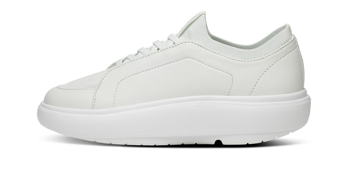 Oofos Women's Slip-On Leather Shoe White