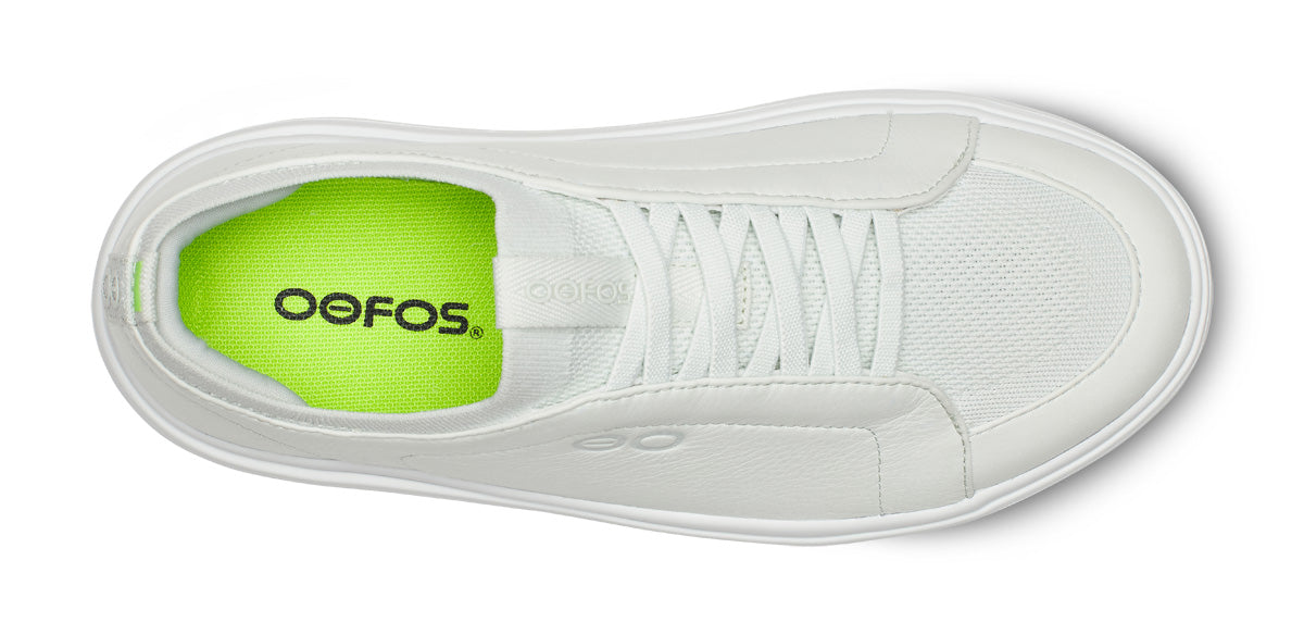 Oofos Women's Slip-On Leather Shoe White