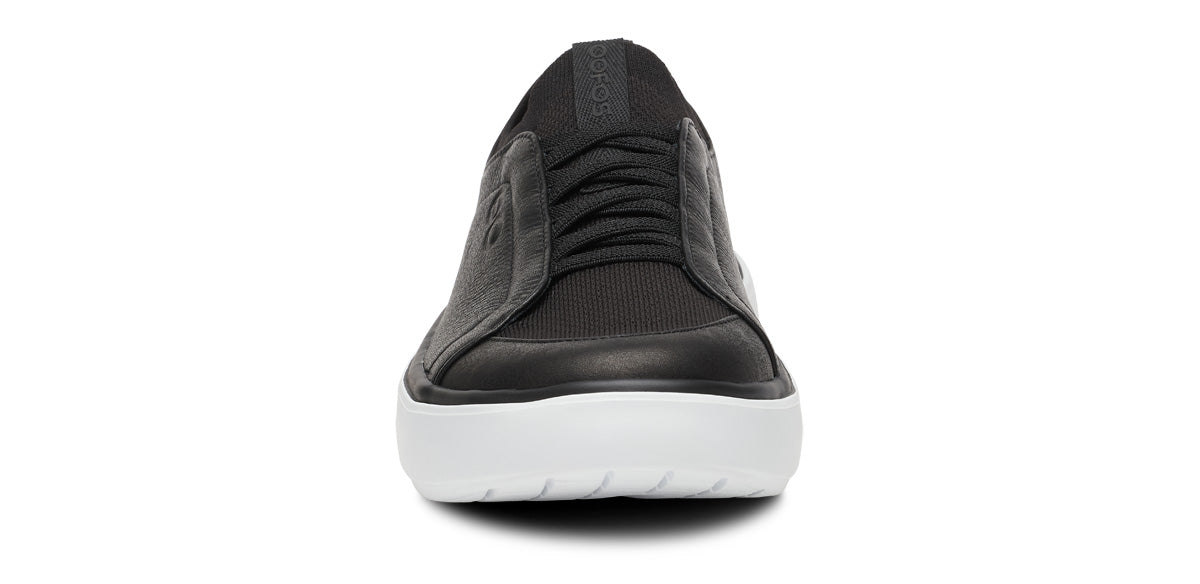 Oofos Women's Slip-On Leather Shoe White & Black
