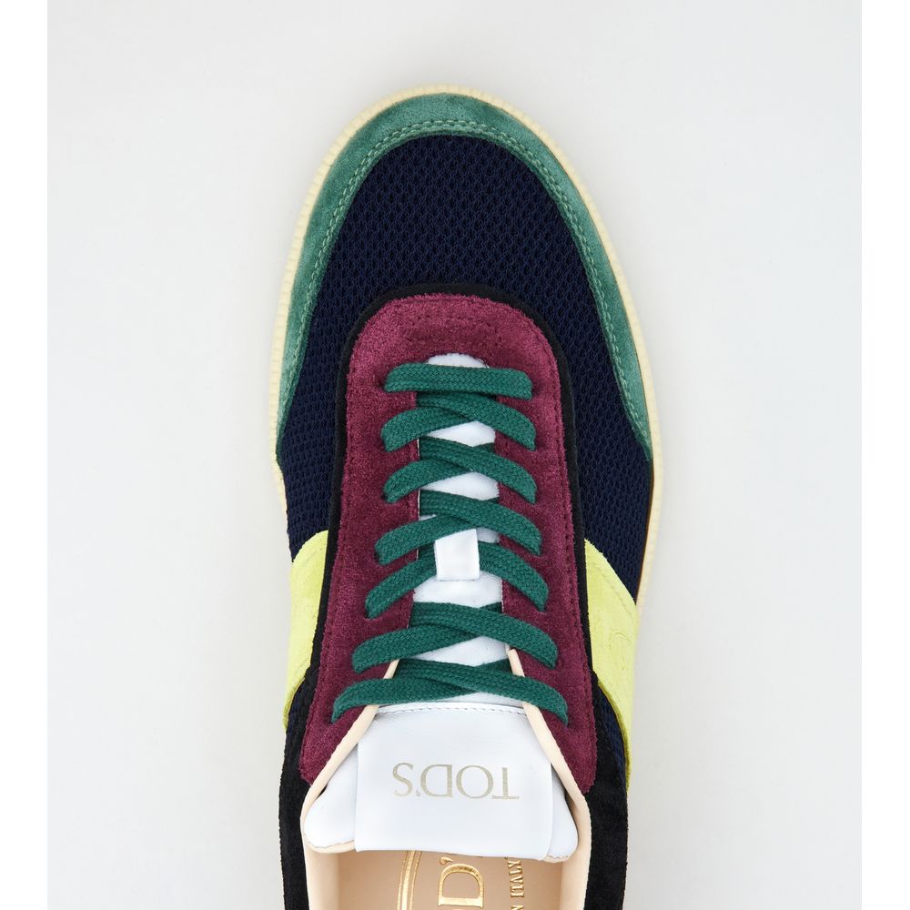 Tods Tabs Sneakers In Suede And Technical Fabric Multicolor Womens
