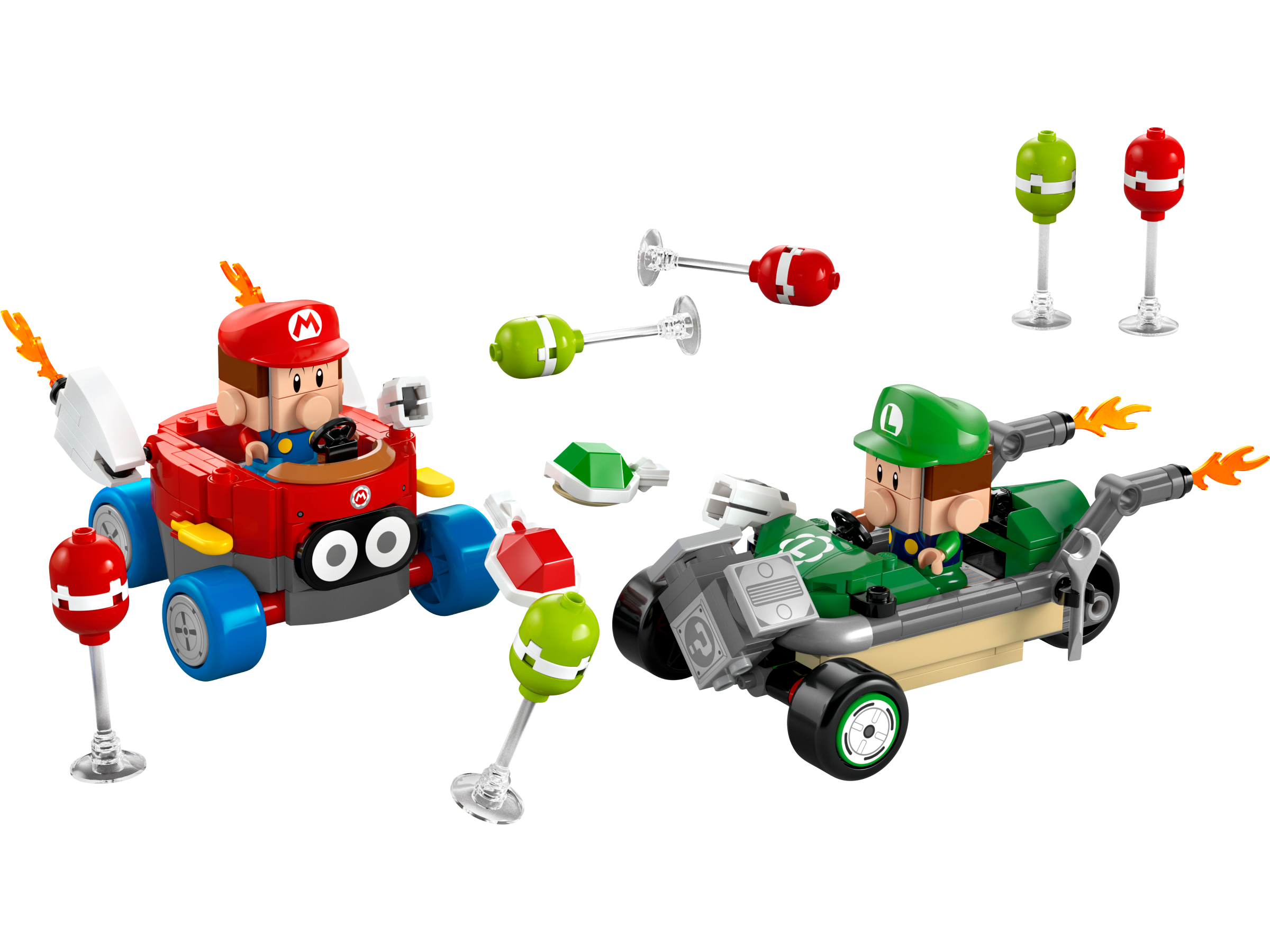 Lego Mario Kart Baby Mario vs Baby Luigi