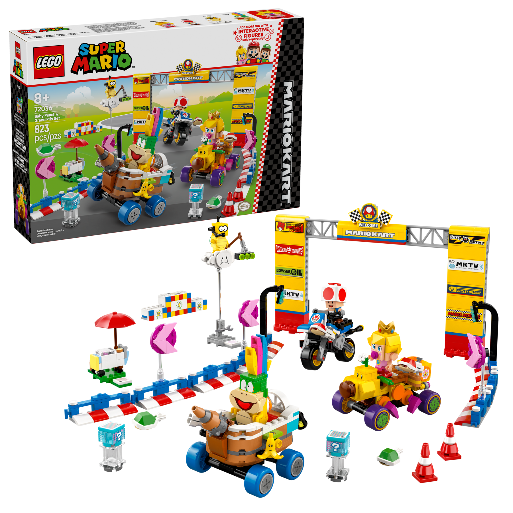 Lego Mario Kart Baby Peach Grand Prix Set