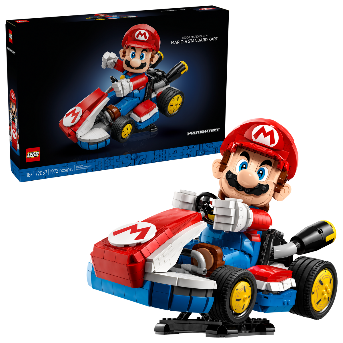 LEGO Mario Kart Mario and Standard Kart, side profile
