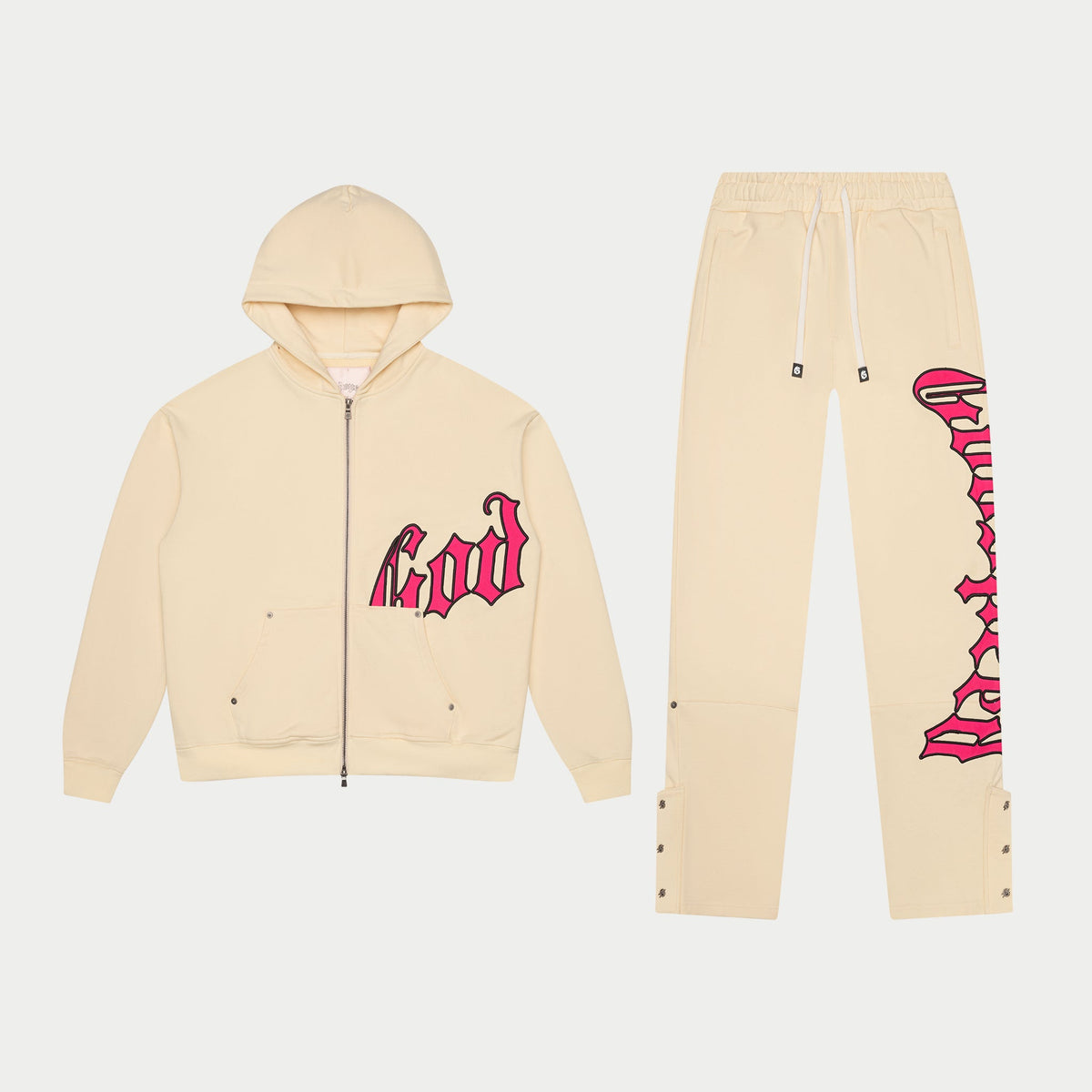 Godspeed Og Logo Sweatsuit (Bone / Pink)