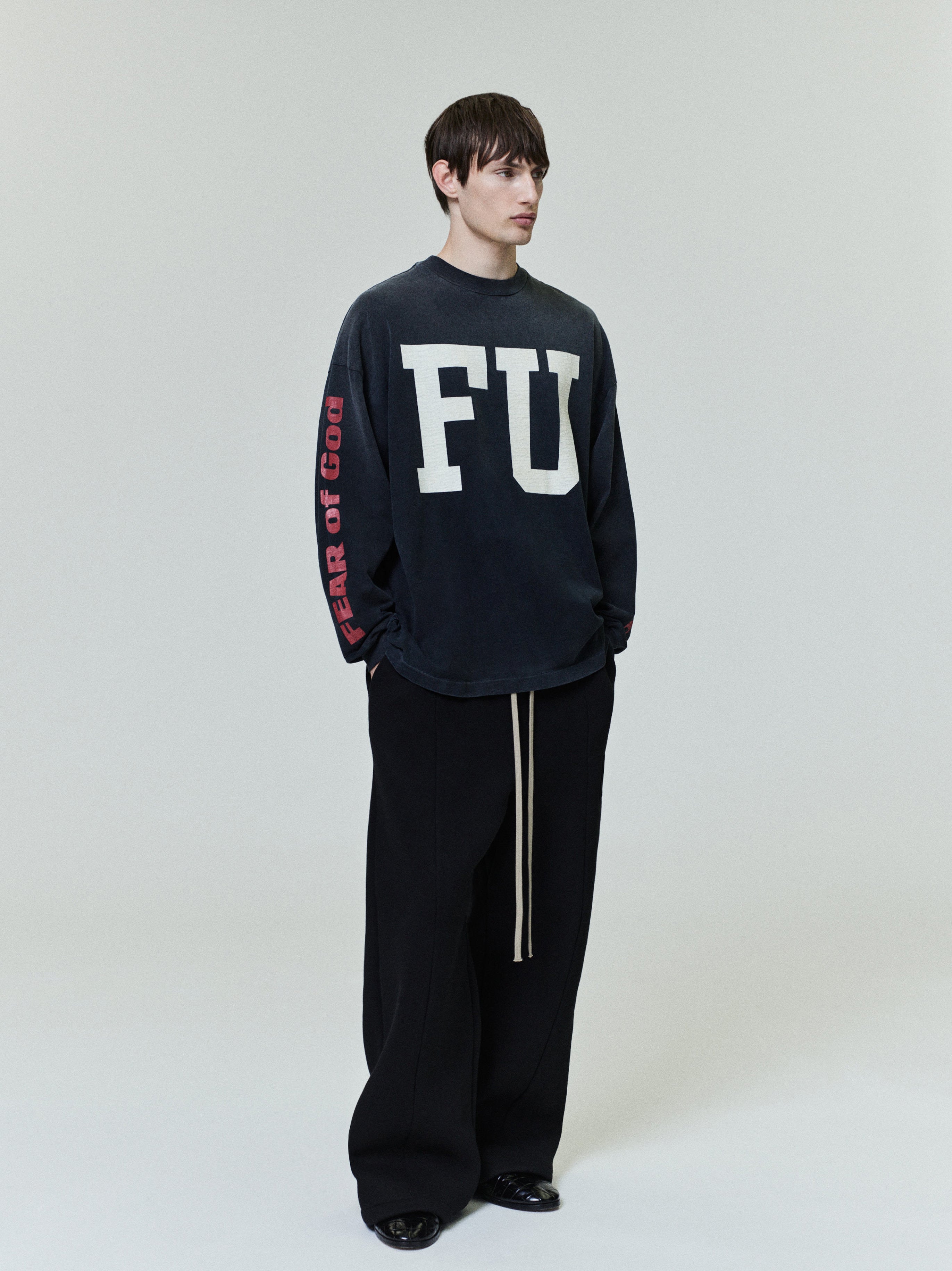 Essentials Freedom Relaxed Long Sleeve Tee Black