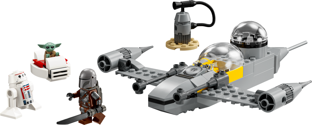 Lego Mando and Grogus N1 Starfighter