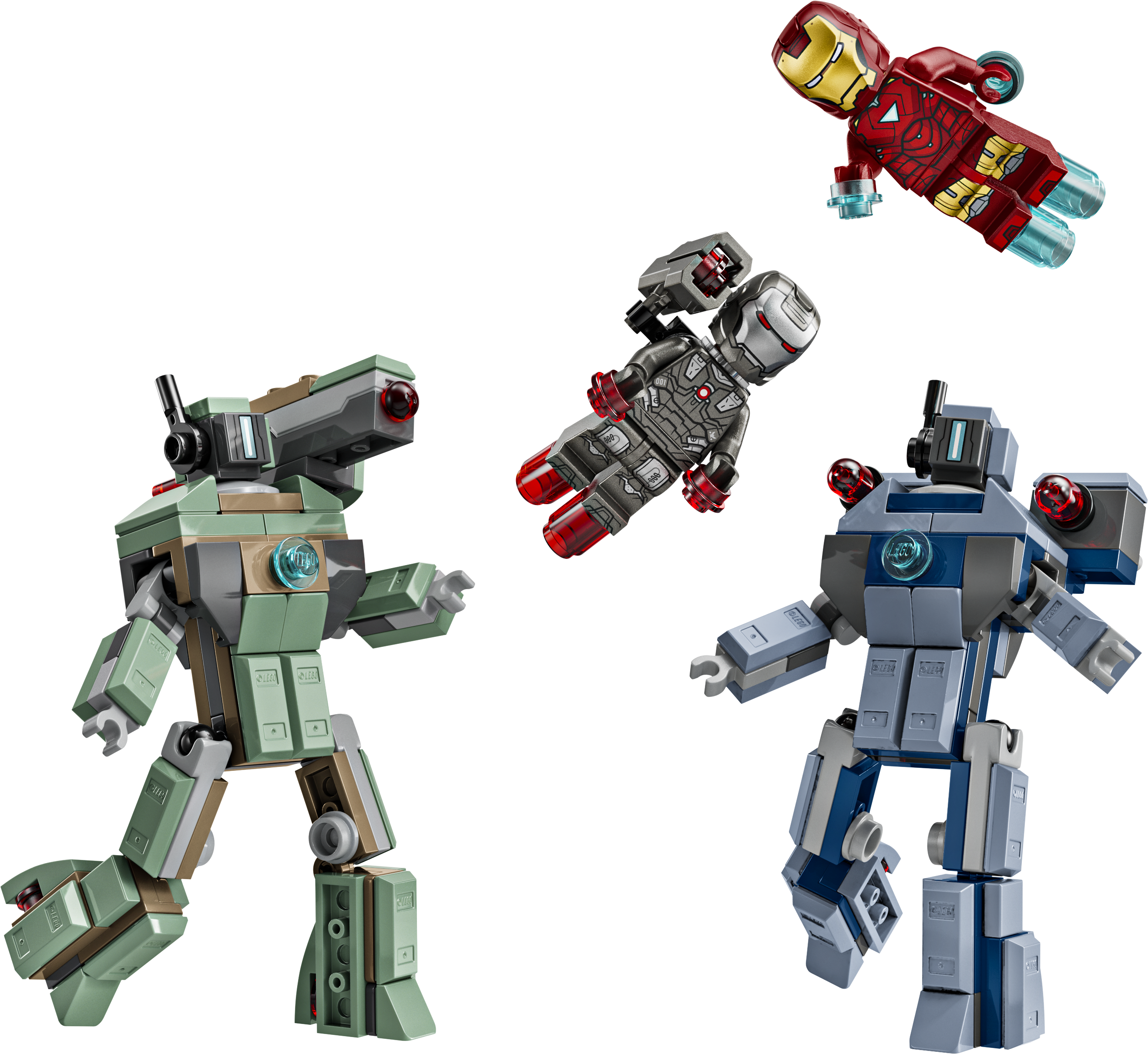 Lego Iron Man War Machine vs Hammer Drones